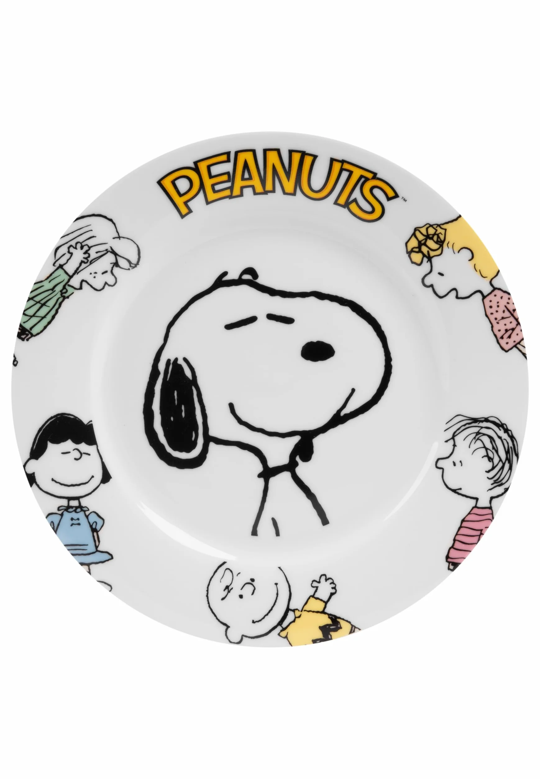 The Peanuts zestaw śniadaniowy Snoopy Family 3-częściowy porcelana biały
