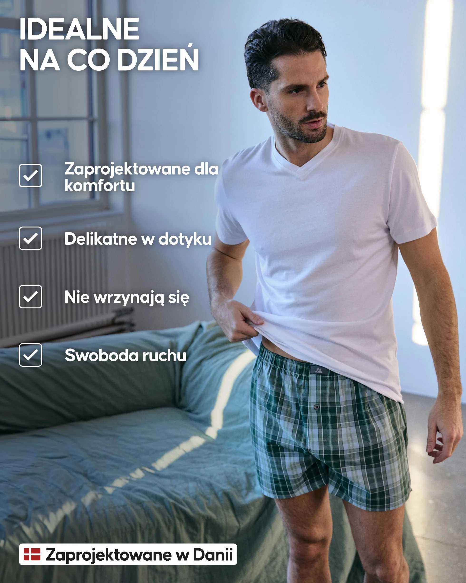 DANISH ENDURANCE 4 i 6 PACK luźne bokserki męskie, bielizna z bawełny organicznej, wygodne, dla mężczyzn