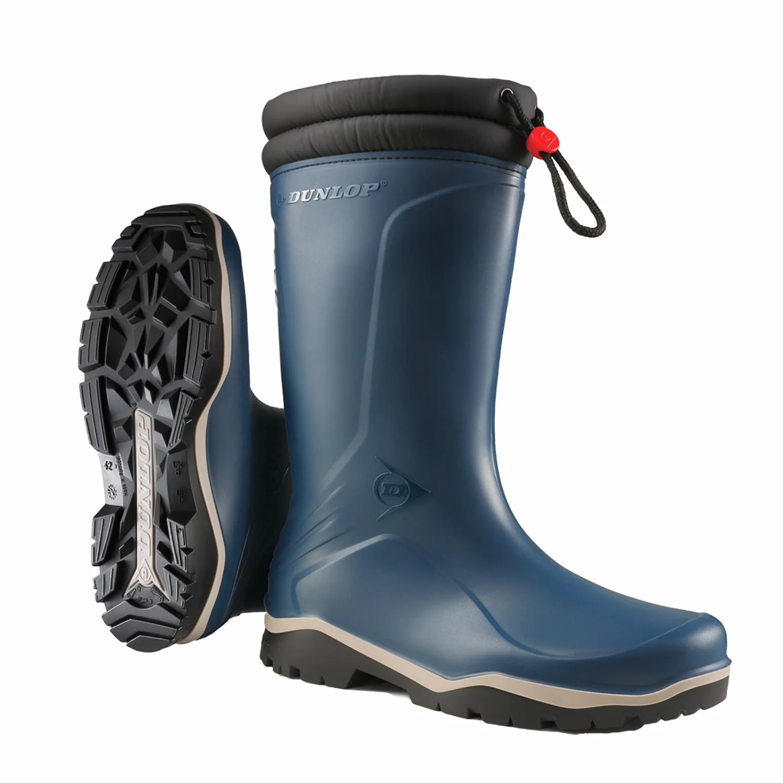 Dunlop Blizzard męskie kalosze z podszewką, niebieskie, 42 EU