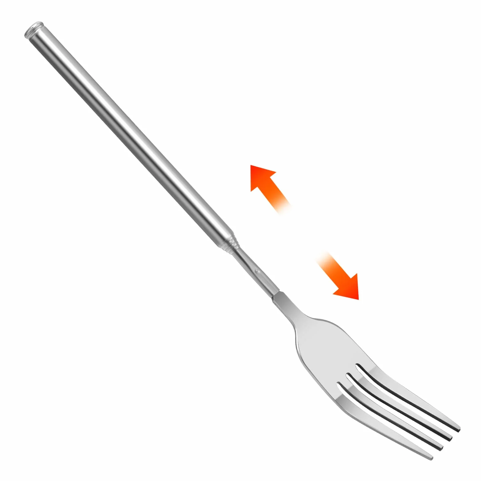 Wysuwany widelec teleskopowy ze stali nierdzewnej 60 cm do grilla i fondue