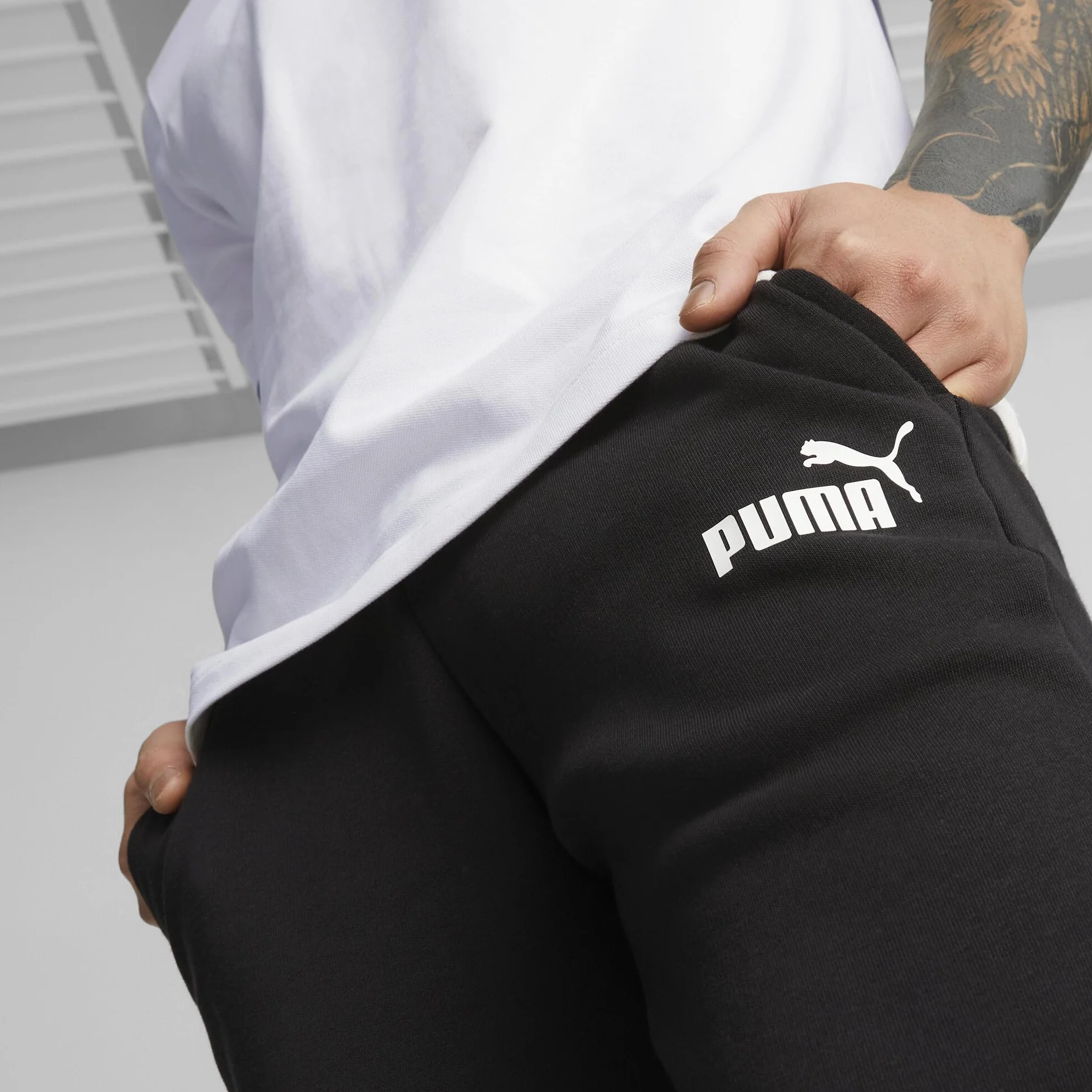 PUMA Ess Logo Tr Op Srl - Spodnie Mężczyźni