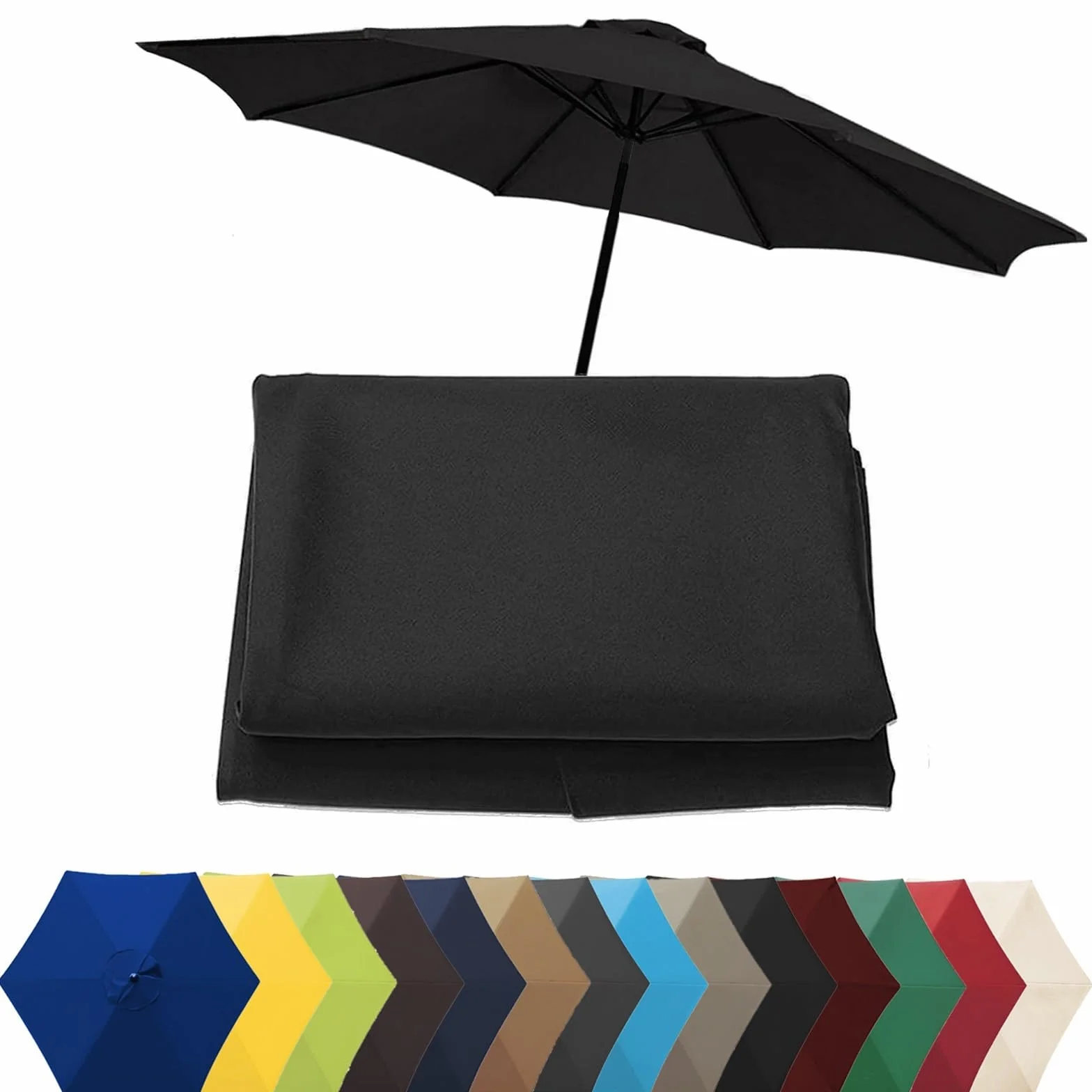 Pokrowiec na parasol Φ2M/Φ2,7M/Φ3,0M, wodoodporny i oddychający, do żeber 6/8, idealny do basenu na patio, plaży lub jako trwałe schronienie na zewnątrz.