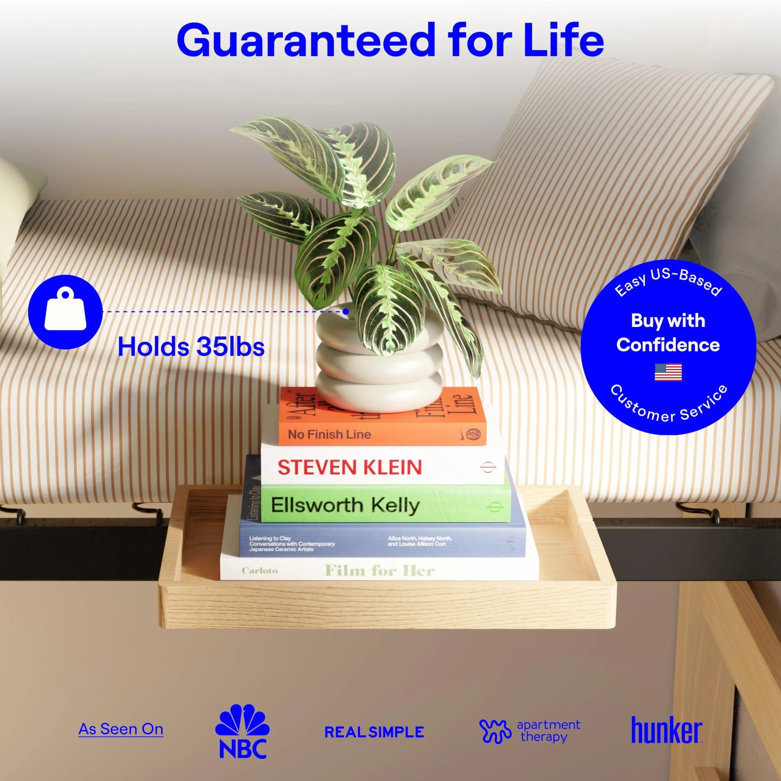 Regał nocny BedShelfie Smallish Flexfit na łóżko piętrowe i górne