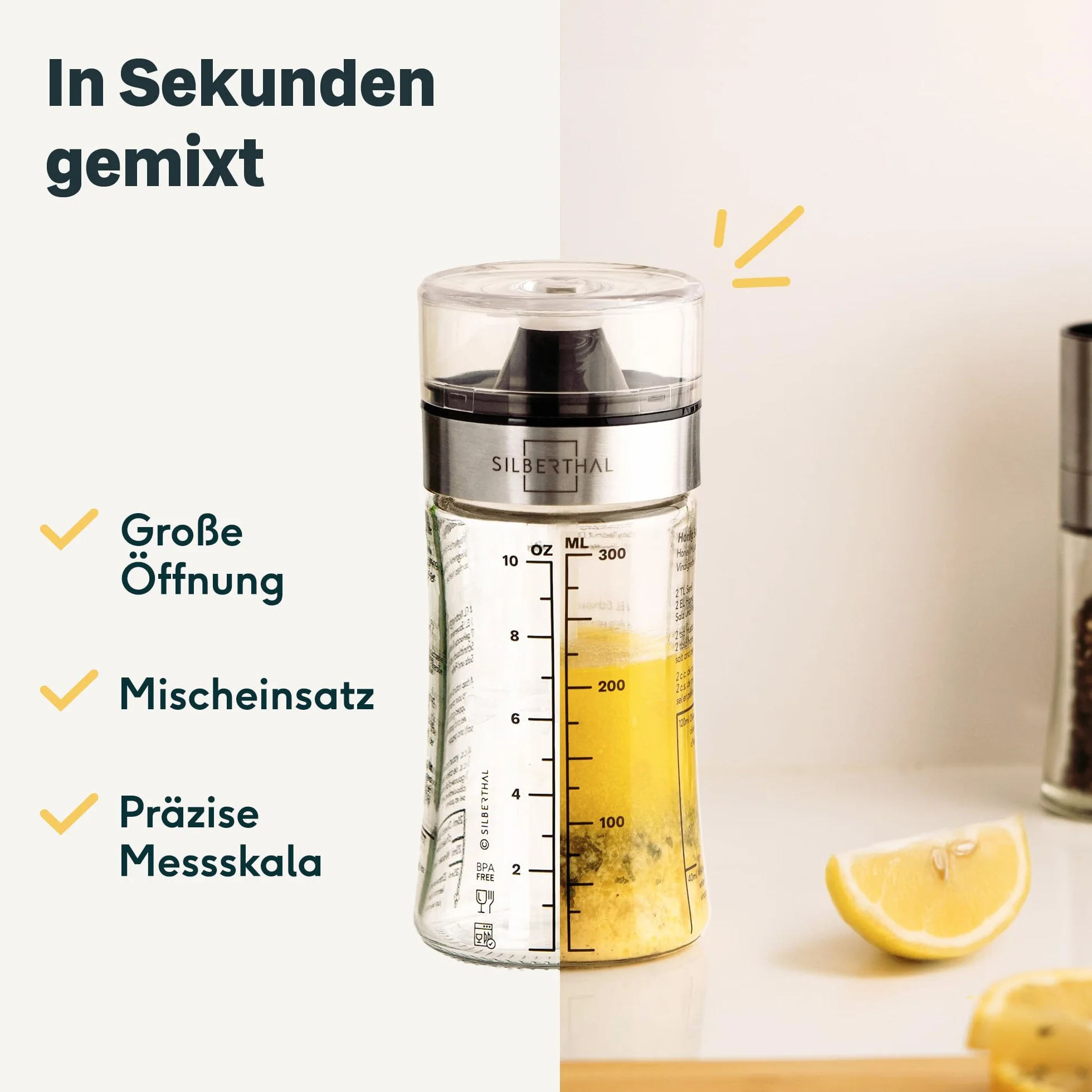 SILBERTHAL Shaker do dressingu 350 ml 2 szt. szklany