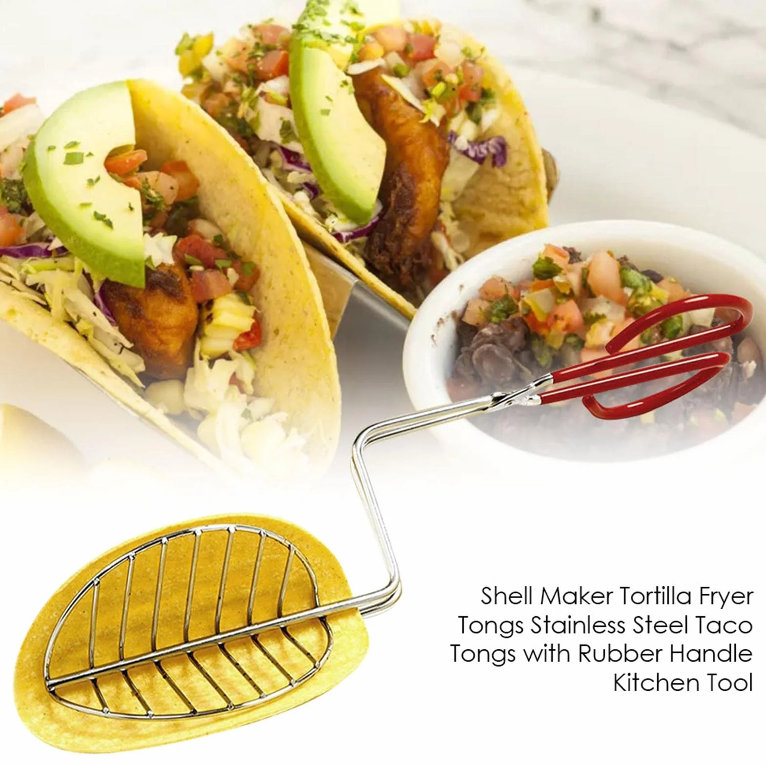 Szczypce do taco ze stali nierdzewnej, akcesoria kuchenne