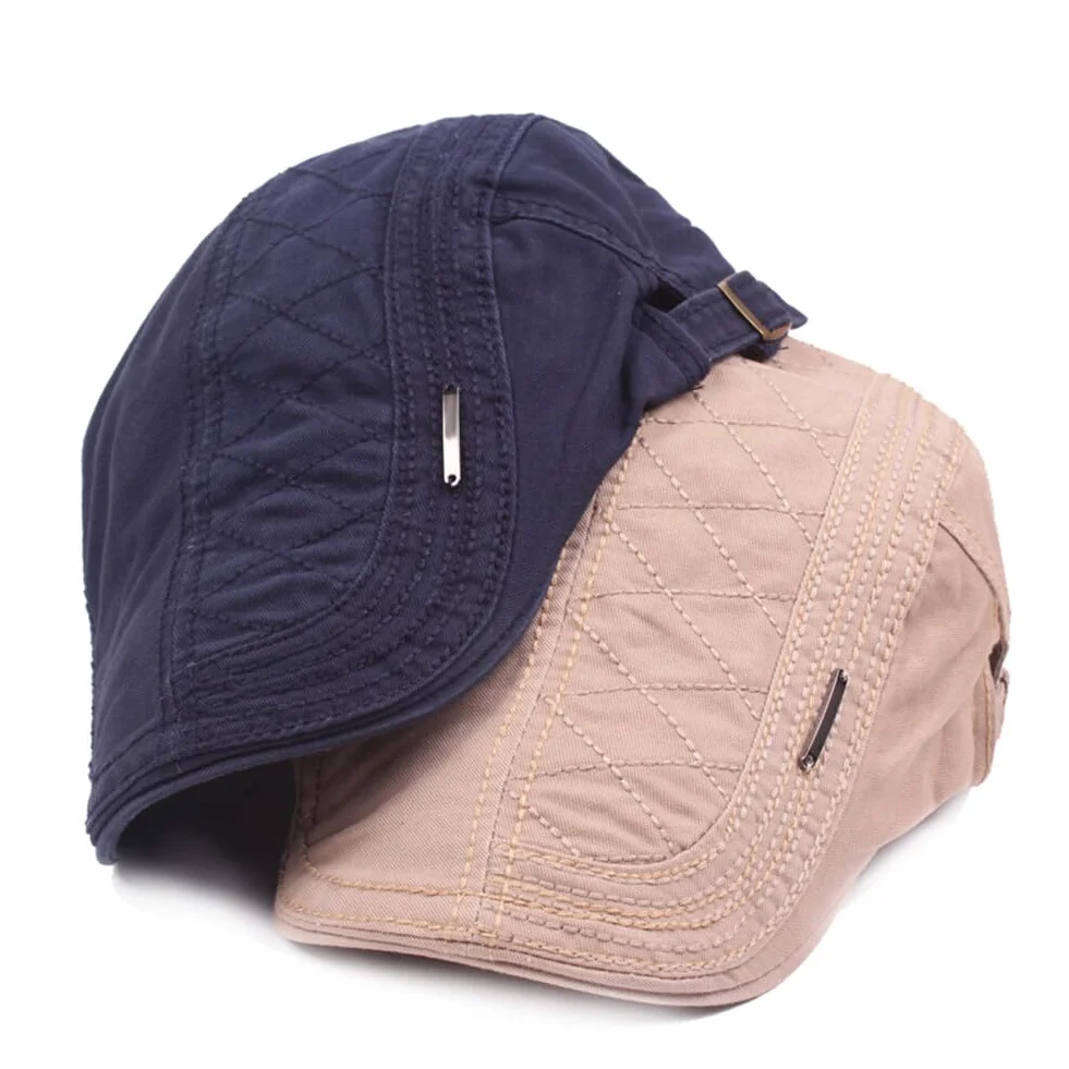 Surakey Męska czapka z daszkiem z bawełny Newsboy, kaszkiet dla mężczyzn, beret Gatsby, Newsboy, na wiosnę i jesień, oddychająca, regulowana, styl vintage, 55-60 cm