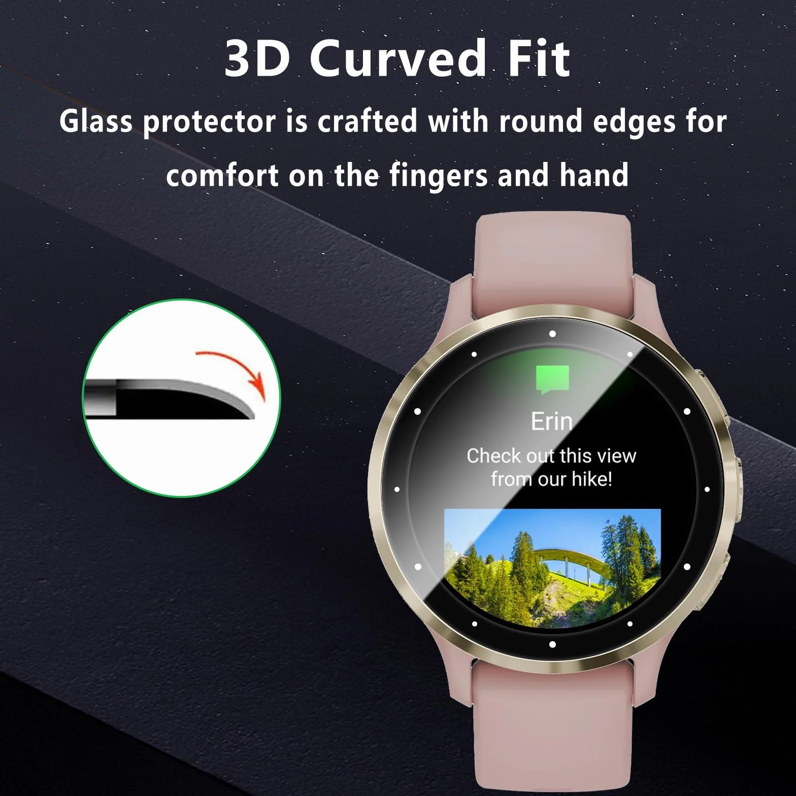 [4 sztuki] Folia ochronna kompatybilna z Garmin Venu 3S 41 mm, odporna na zarysowania HD TPU Soft Film, 3D Curved Full Cover Protective, bez pęcherzyków powietrza, nie pozostawia odcisków palców