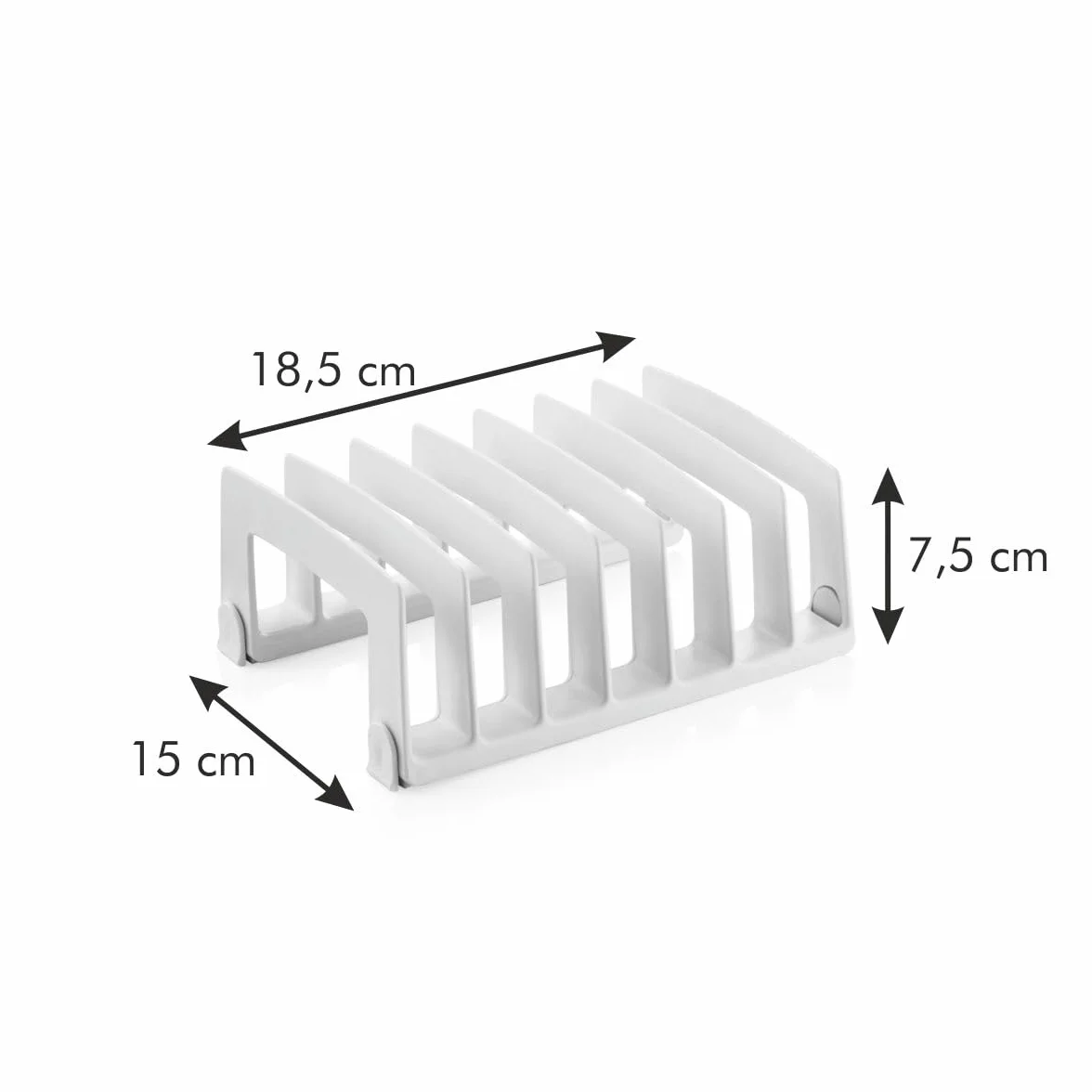 Tescoma SOPORTE PARA TAPAS DE PLASTICO Flexispace, biały