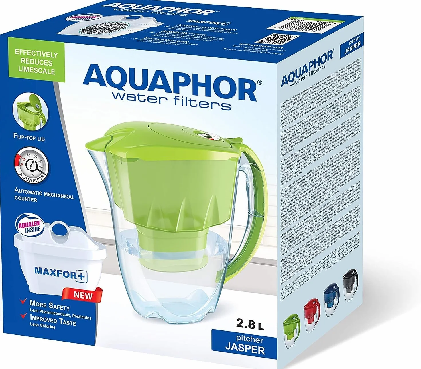 Aquapor Jasper Maxfor+ filtr do wody, 2,8 l, jasnozielony