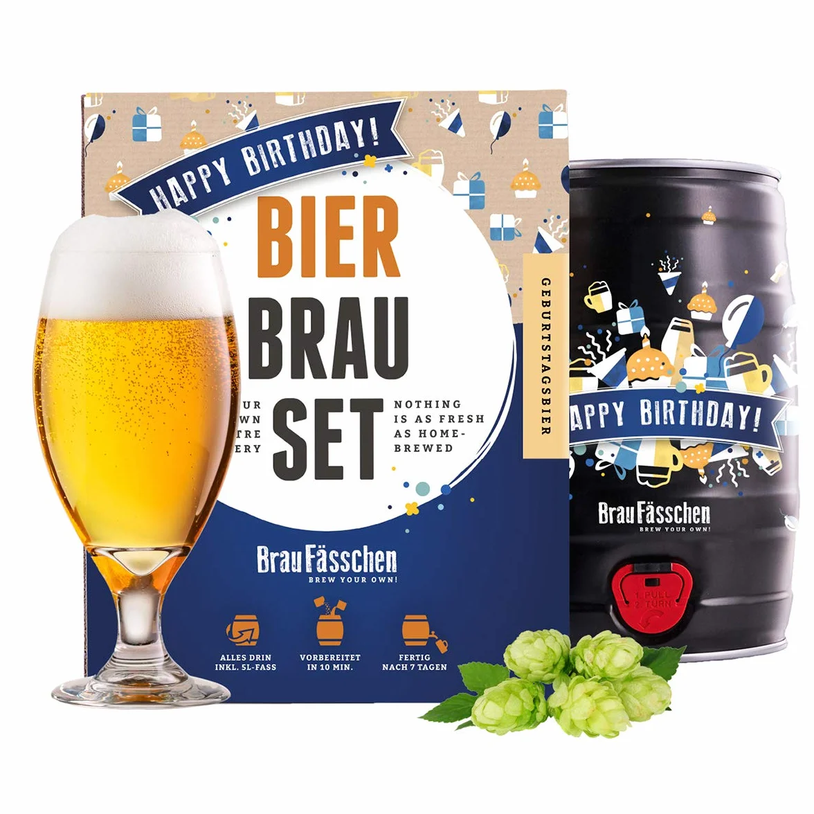 Braufässchen Zestaw do warzenia piwa 5L beczka 7 dni