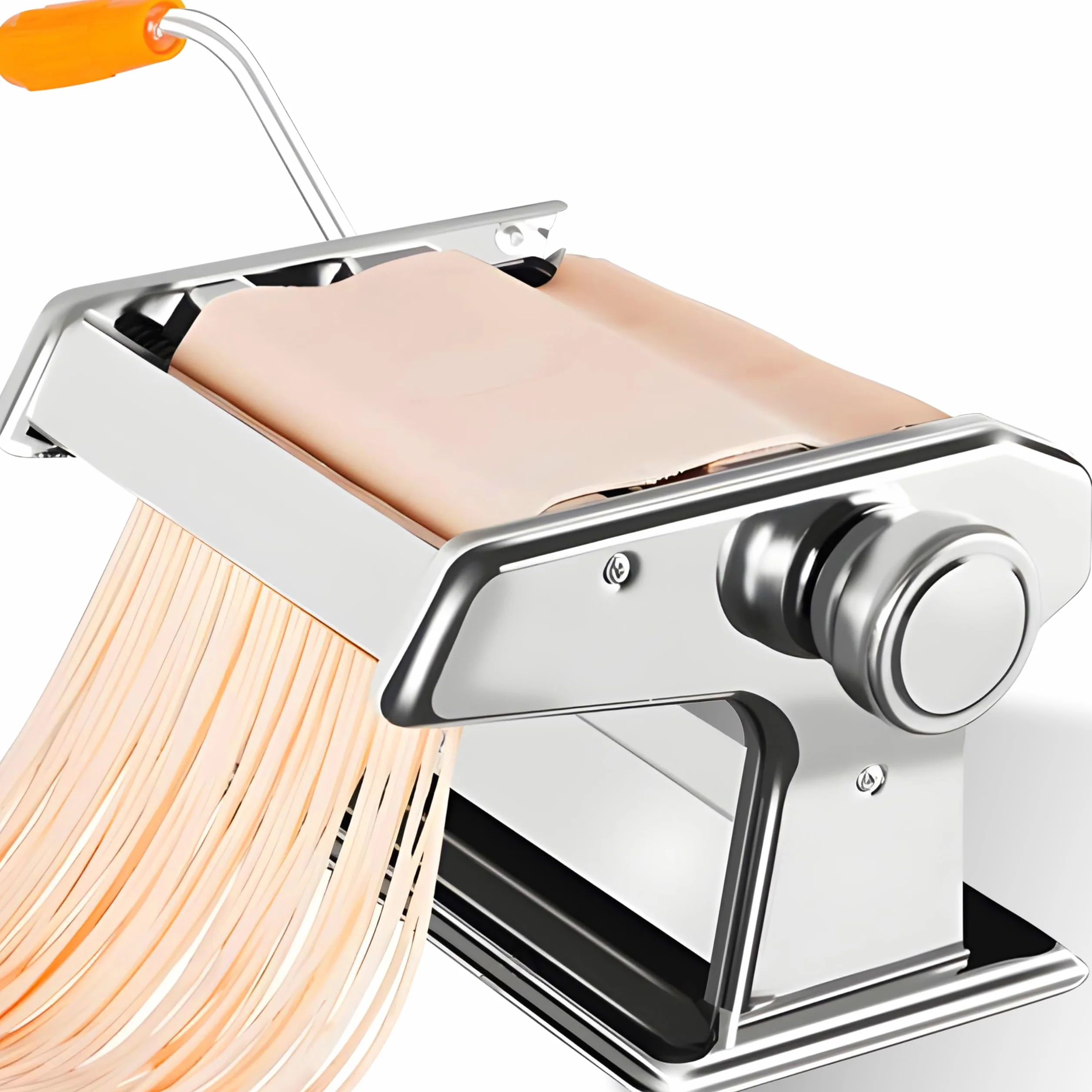 Retoo Ręczna maszynka do makaronu ze stali nierdzewnej, urządzenie do robienia makaronu, maszynka do makaronu do spaghetti, lasagne, tagliatelle, maszynka z wałkiem z zaciskiem stołowym dla