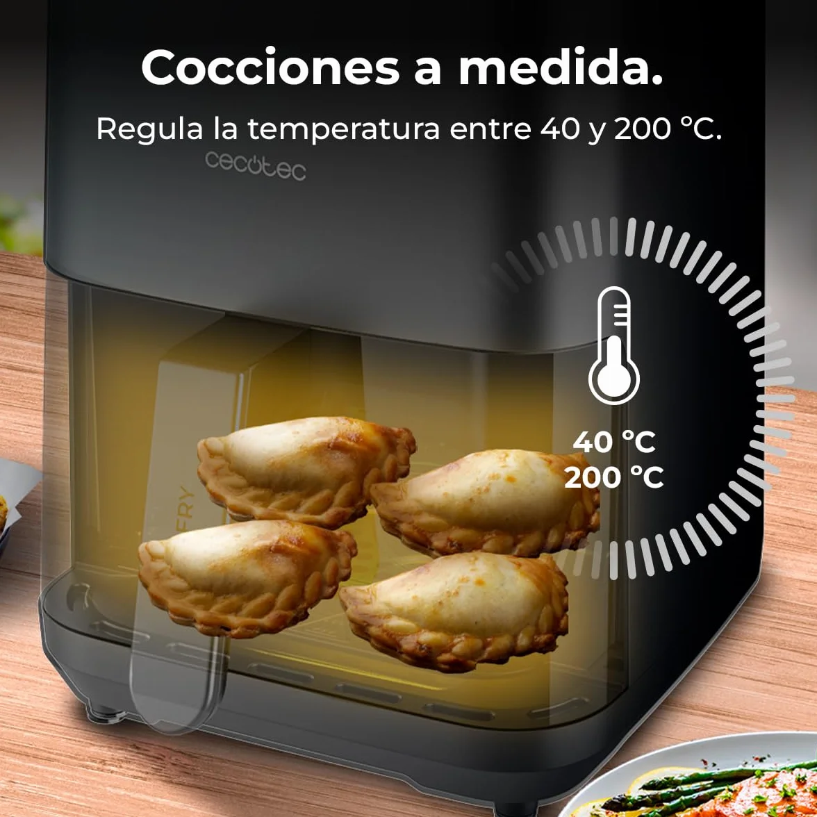 Cecotec Frytkownica na gorące powietrze Cecofry&Grill Duoheat 4000 4L 1900W 40-200°C 10 menu