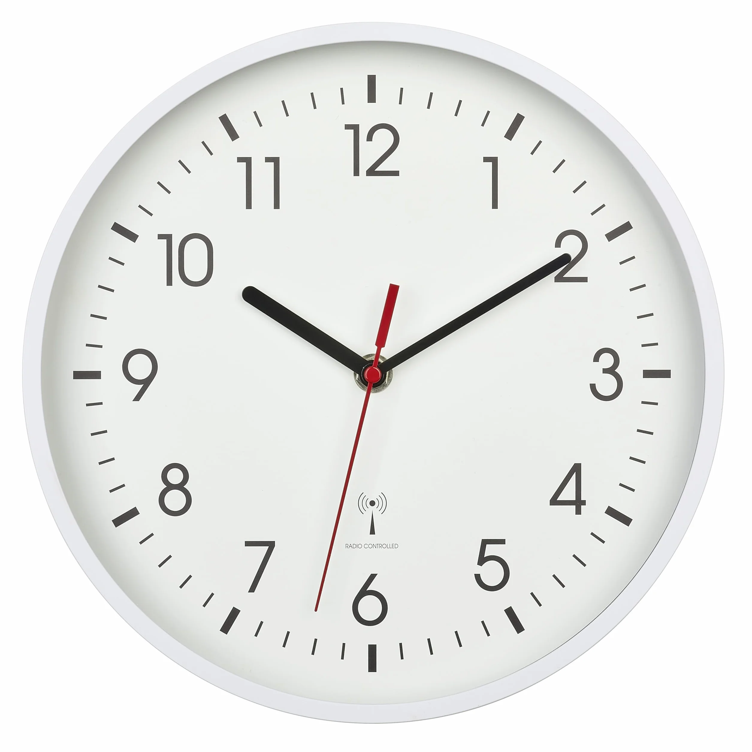 TFA Dostmann Analogowy radiowy zegar ścienny 60.3550.02 245 x 245 x 42 mm biały