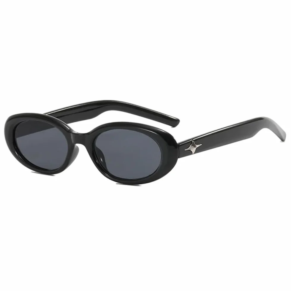 Okulary przeciwsłoneczne vintage owalne damskie modne oprawki w stylu punkowym okulary korekcyjne z ochro