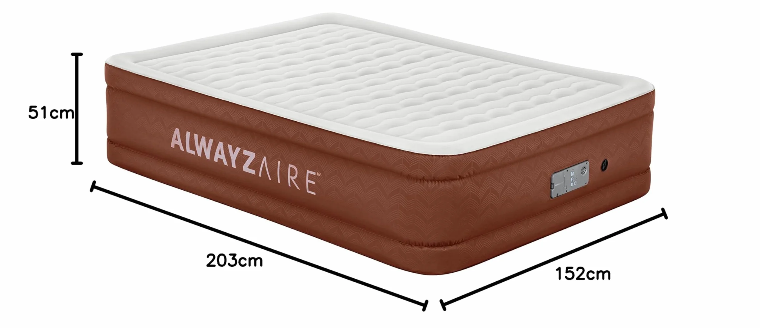 Bestway AlwayzAire Fortech łóżko dmuchane Double XL/Hi 203 x 152 x 51 cm