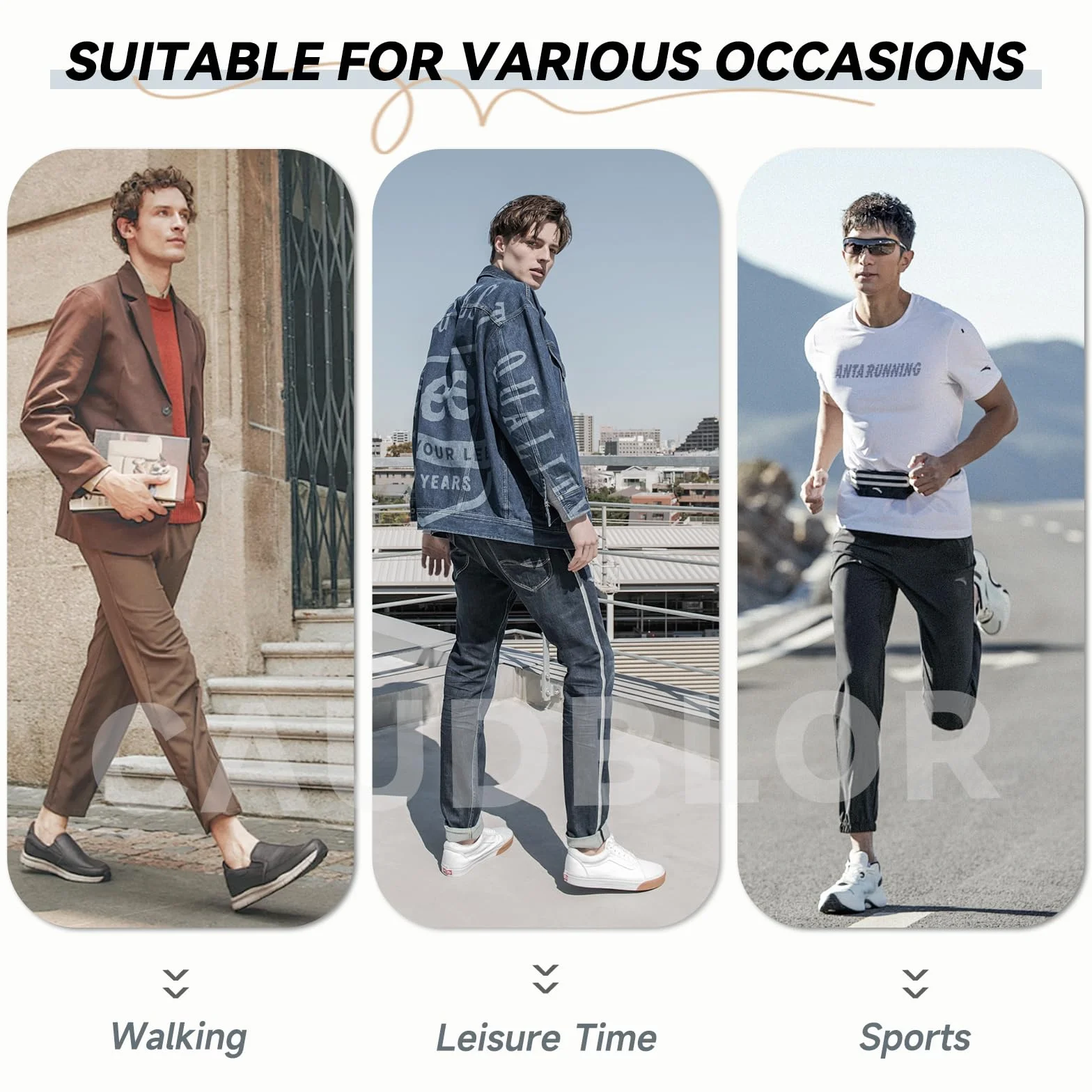Caudblor 6 par skarpet do sneakersów, skarpety sportowe, męskie, bawełniane, niewidoczne skarpety, czarne, Nude, 40-43, 44-47