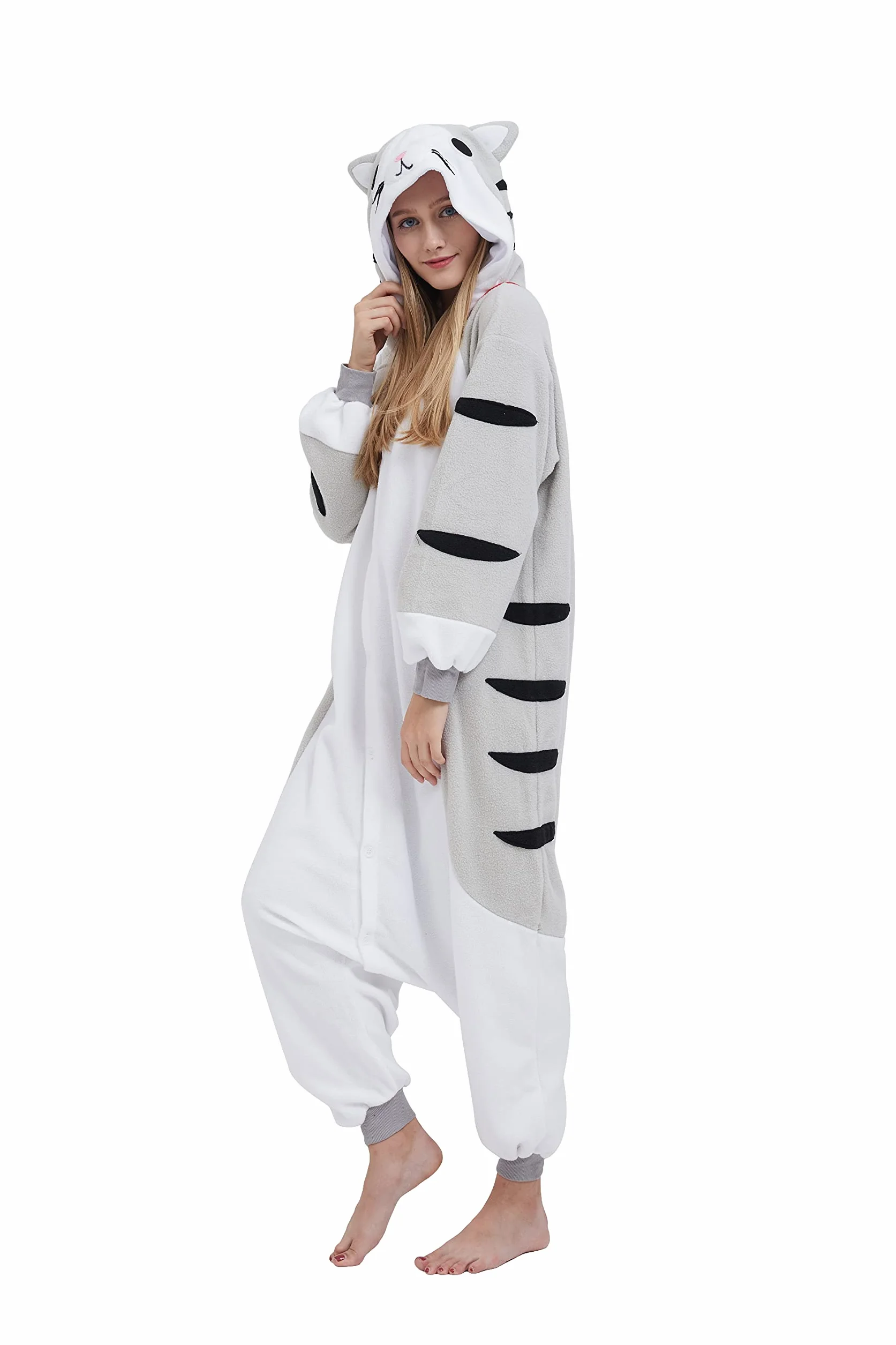 SimZoo Animal Onesie PiżAma Dla DorosłYch Kostium Kota Bielizna Nocna Dla MężCzyzn Kobiety Unisex JednoczęśCiowa Odzież Domowa