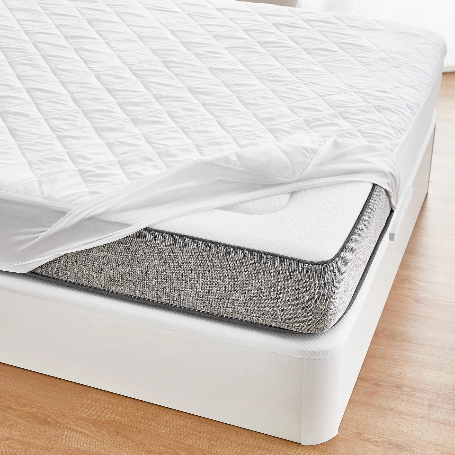 Pikolin Pikowany ochraniacz na materac z włókna, wodoodporny, przeciw roztoczom, biały Cama 140-140 x 190/200 cm, biały