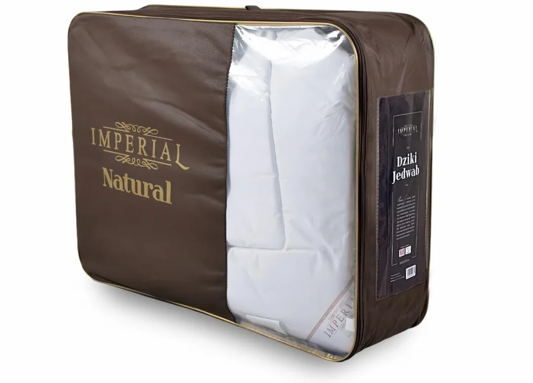 Kołdra Jedwabna 140x200 Imperial Dzikie Jedwab Premium Naturalna Całoroczna