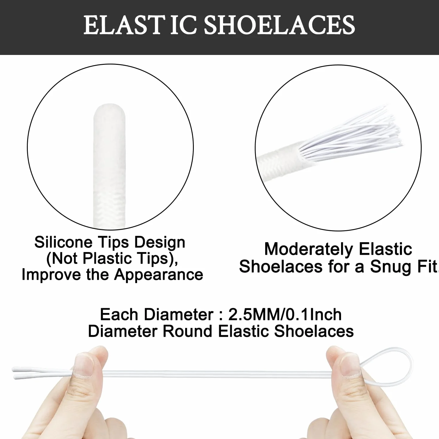 Endoto Elastyczne Sznurówki Bez Wiązania do ON Cloud 5 & 6 Butów, Sznurowadła Zamiennik Sznurowadeł Zamienne Shoe Laces Replacement Shoelaces