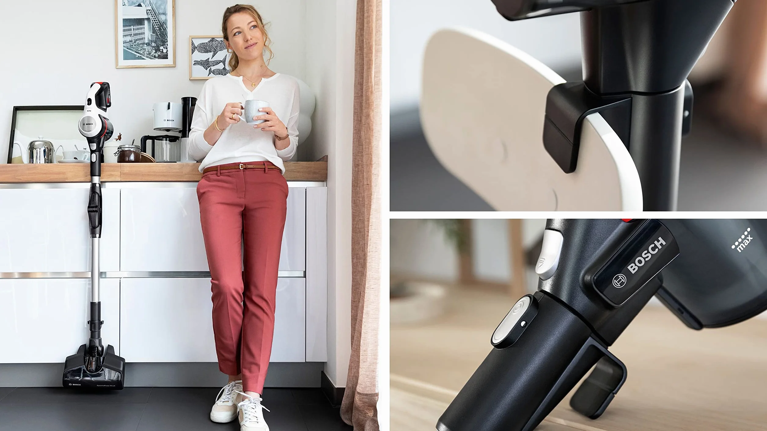 Bosch Electroménager Unlimited 7 Odkurzacz Pionowy Bezprzewodowy, Czarny/Biały, 711 W 18 V