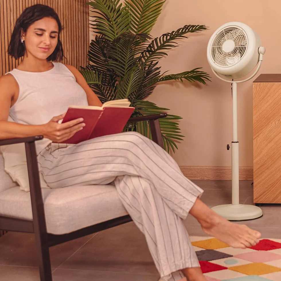 Cecotec - Wentylator sufitowy EnergySilence 250 ClassicStyle - 25 W, 10 wskaźników, 3 łopatki aerodynamiczne, regulowane nachylenie, 2 prędkości, elegancki wygląd