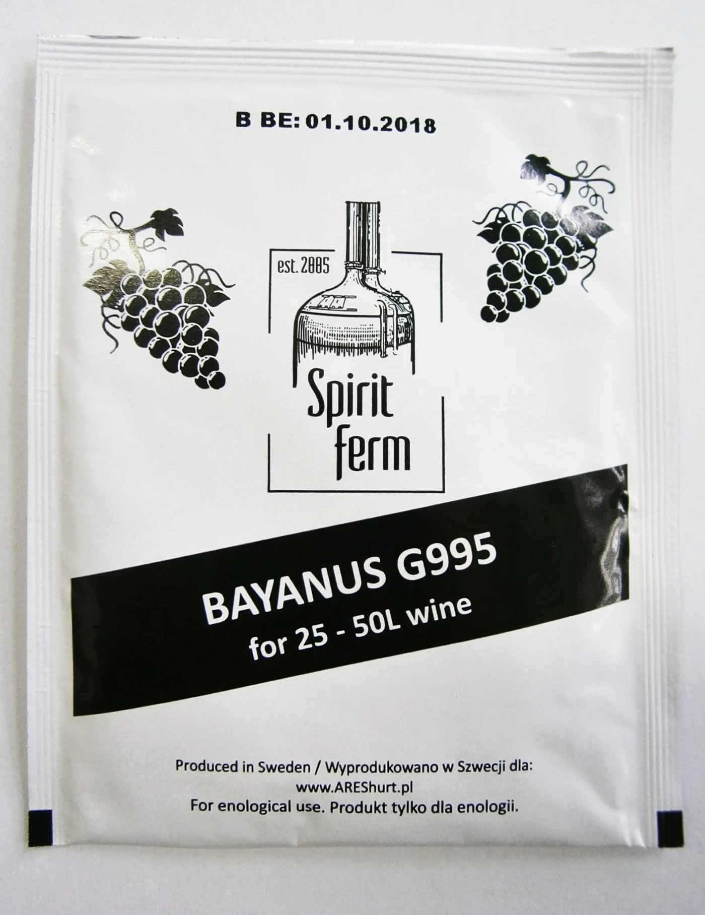 Drożdże do wina Bayanus G995 Drożdże Winiarskie do Fermentacji