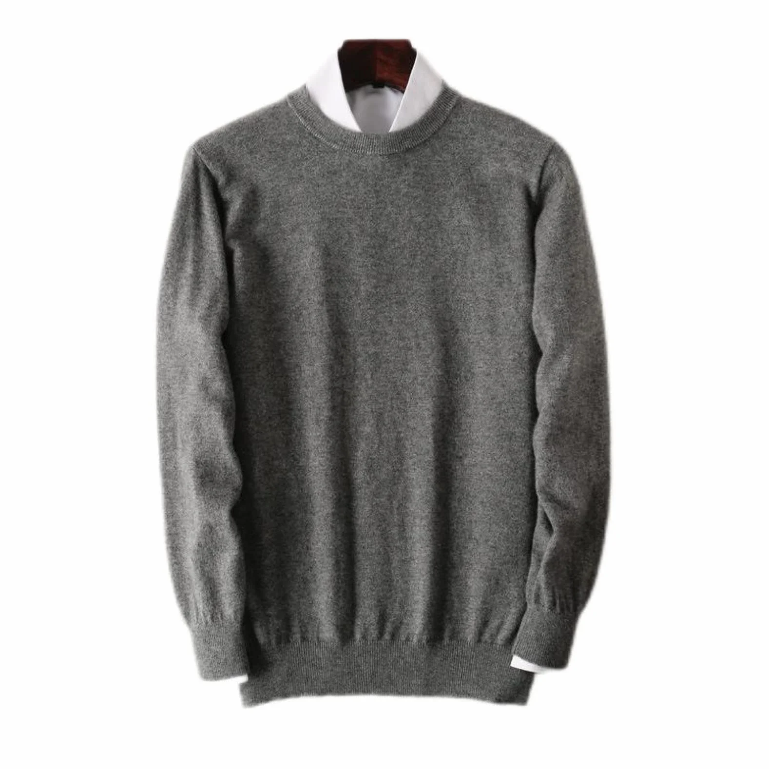 Swetry męskie swetry jesienne i zimowe ubrania codzienne ciepło pasują do wszystkiego dzianinowe swetry, średni szary - 3XL
