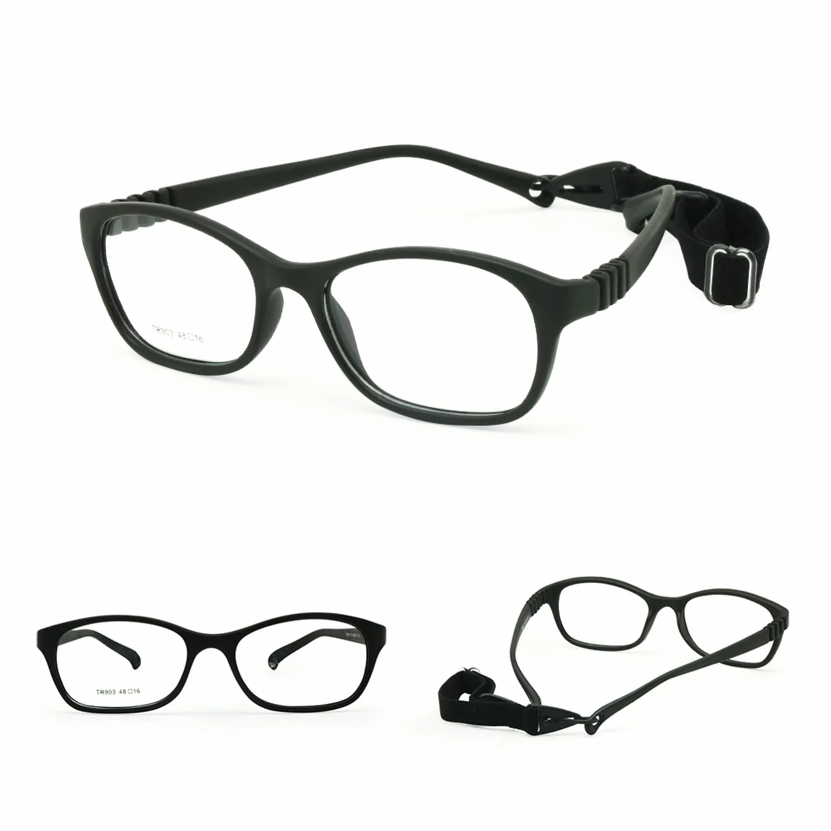 oprawki do okularów dla dzieci z paskiem w rozmiarze 48, okulary dziecięce z elastycznym sznurkiem, okulary dla chłopców niebędących dziewczętami 5-7lat