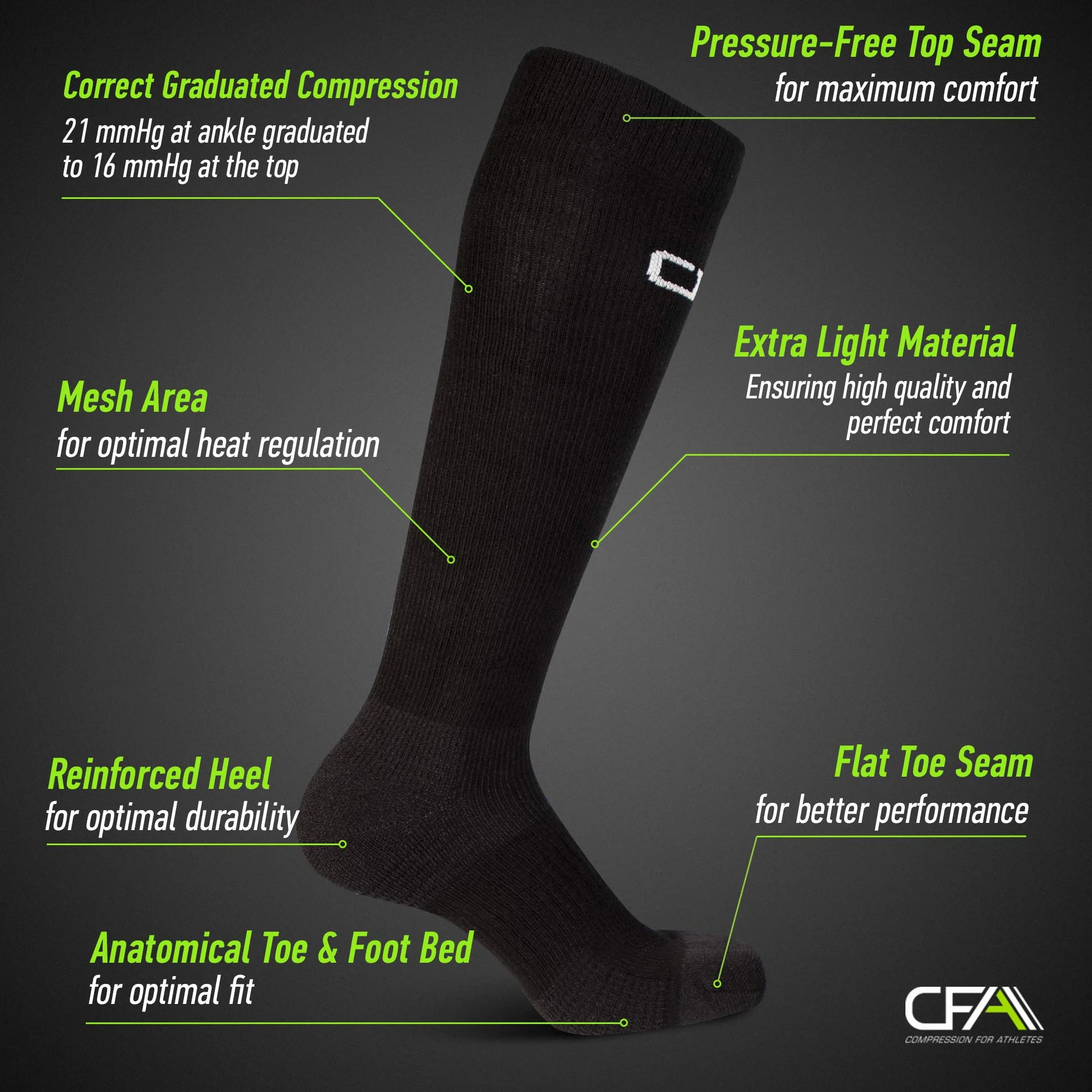 COMPRESSION FOR ATHLETES Wysokiej jakości bambusowe pończochy uciskowe dla mężczyzn i kobiet