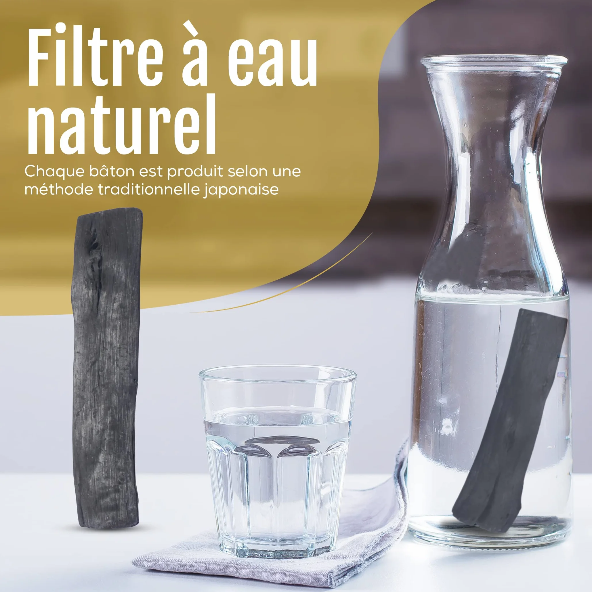 Bio Węgiel Aktywny Oczyszczacz Wody x 3 - Binchotan Naturalny Filtruje 1,5 L