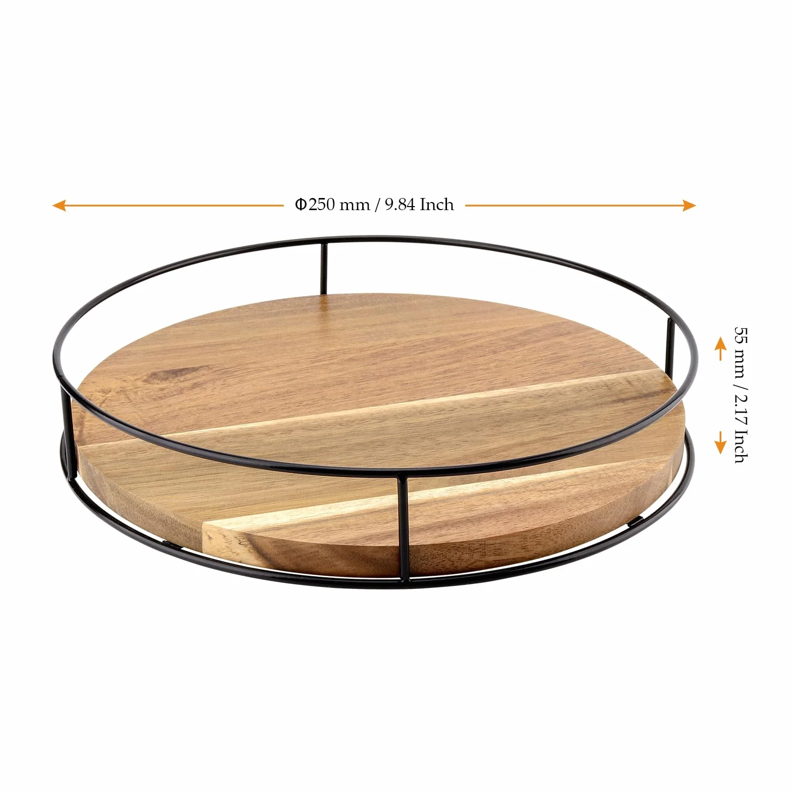 Drewniany talerz obrotowy Lazy Susan 25 cm 360° do kuchni
