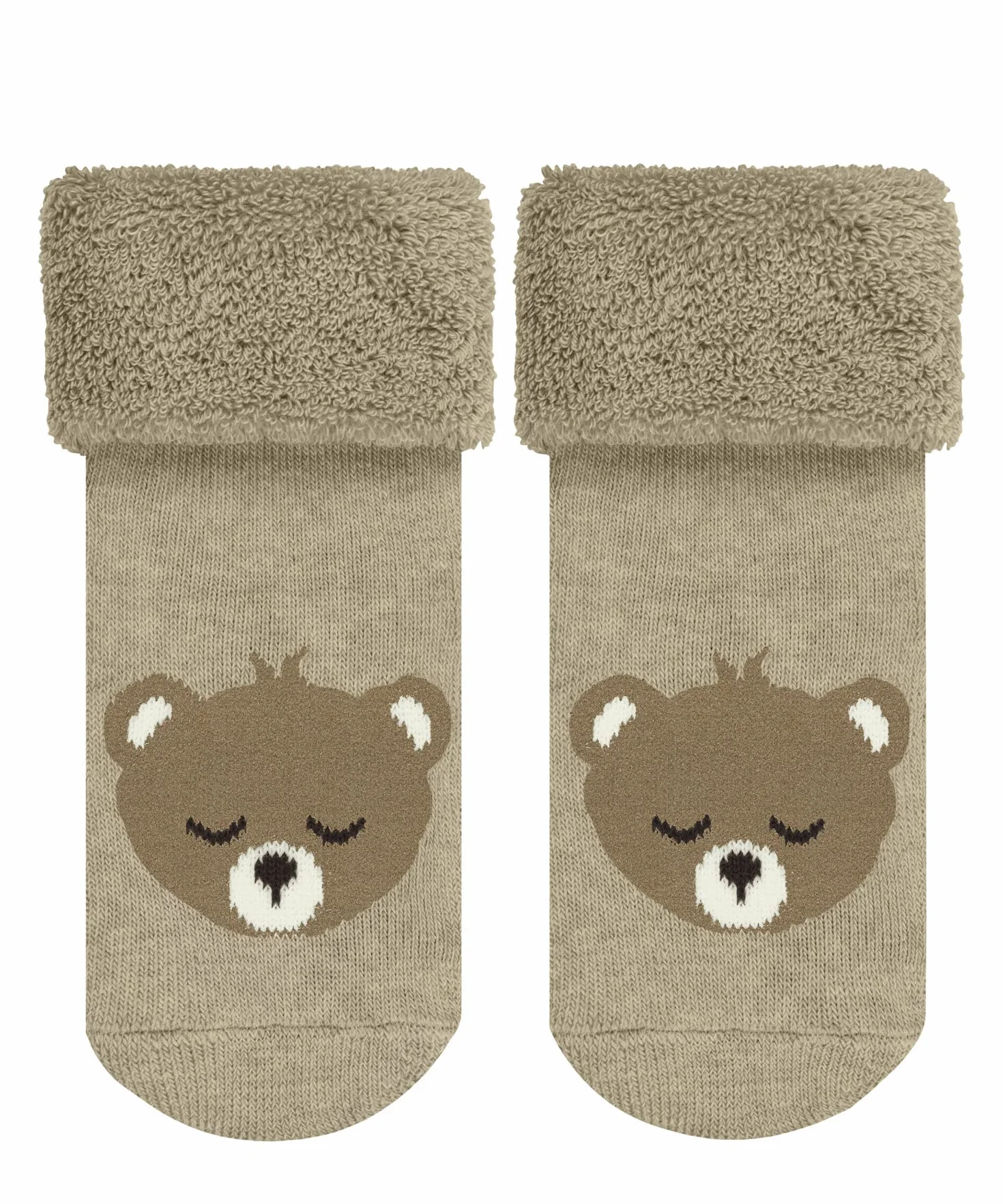 FALKE Uniseks - niemowlęta Skarpety Baby Bear B So Bawełna na prezent 1 Para, Beżowy Sand Melange 4650, 50-56