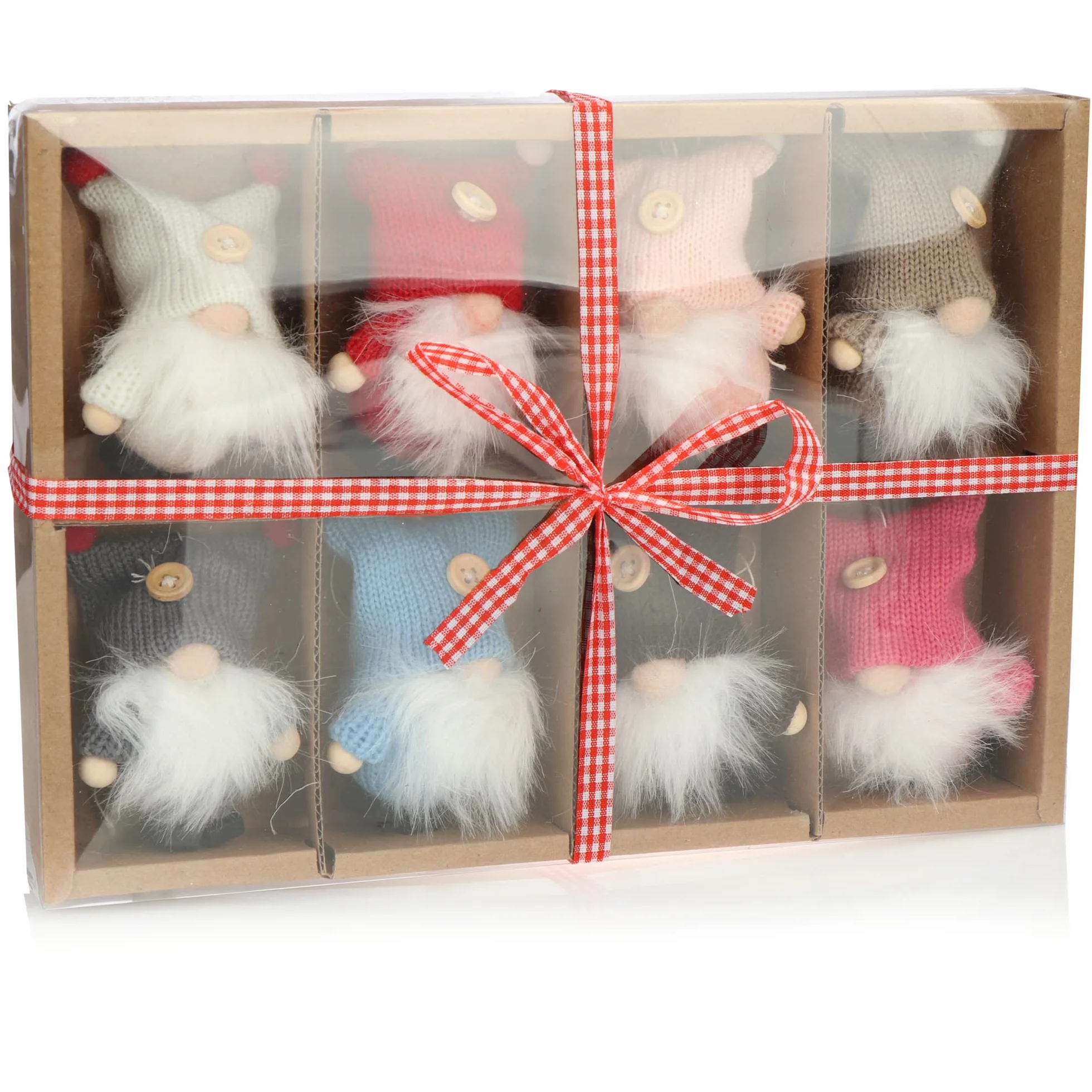 COM-FOUR® 8x Premium zawieszki Mikolaja na choinke, urocze choinkowe figurki zawieszki jako ozdoby choinkowe, ozdoby swiateczne lub tagi do prezentów