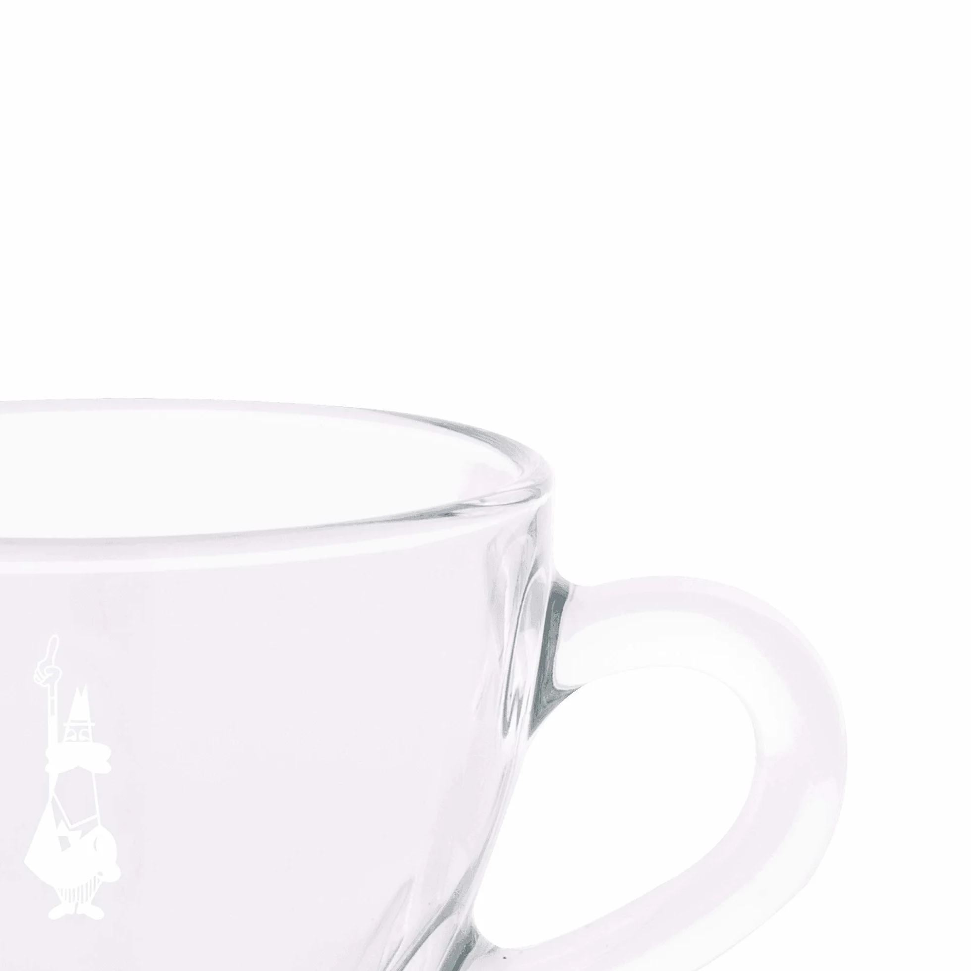 Bialetti DCRAST0007 zestaw 2 tazzine cappuccino Istituzionali (con Piattino), Vetro