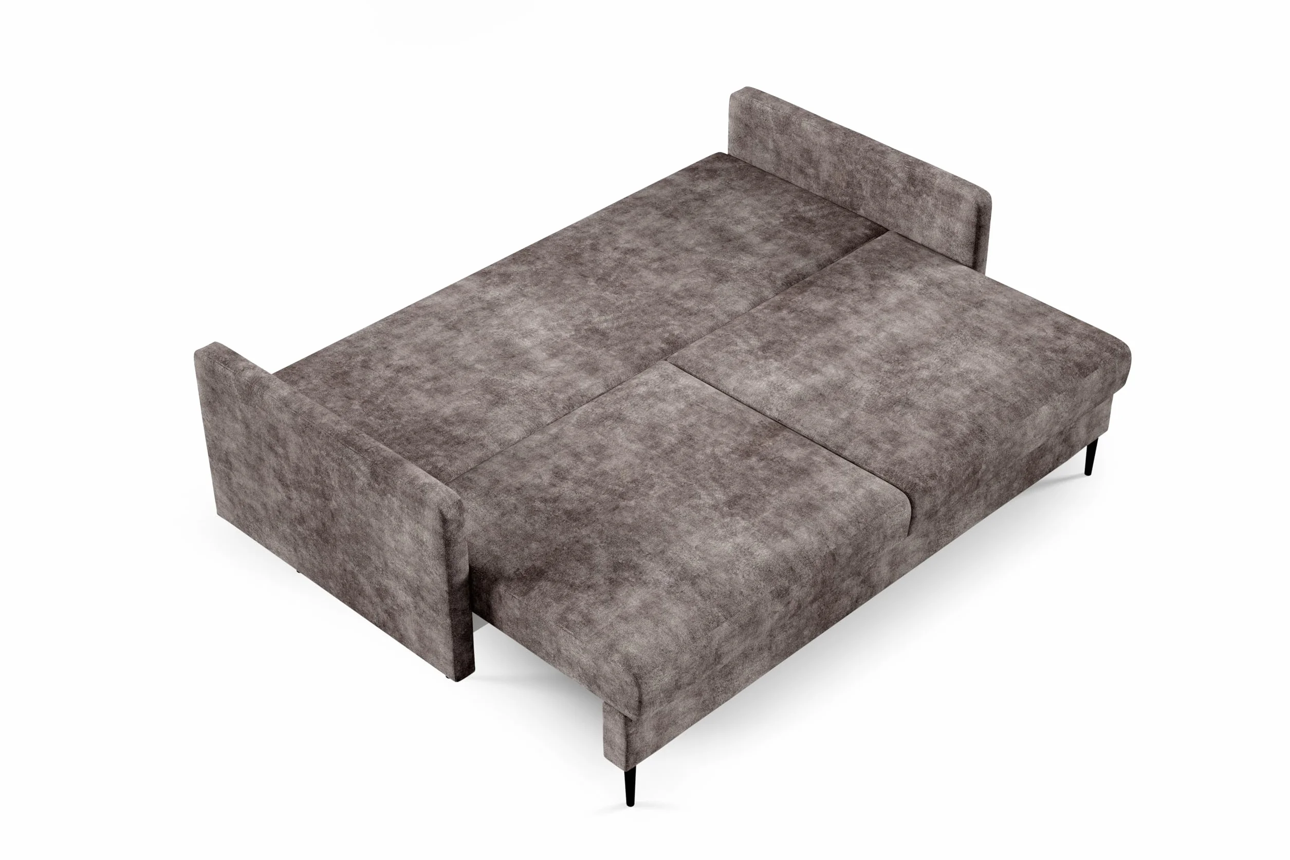 LIKMA Rozkładana Kanapa Mara Kremowa 209x93x92 cm z Funkcją Spania, Pojemnikiem na Pościel, Sofa w Tkaninie Lambi