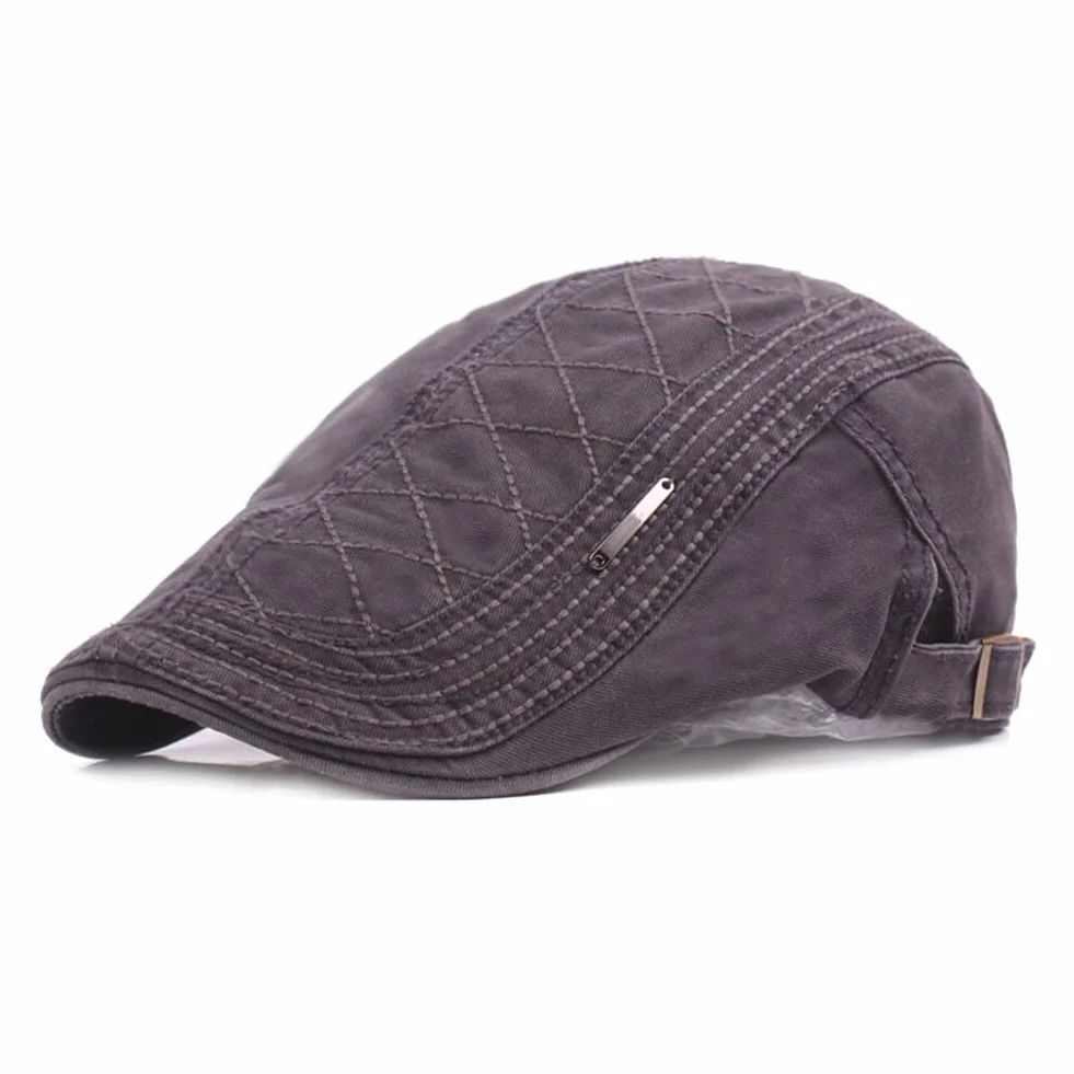 Surakey Męska czapka z daszkiem z bawełny Newsboy, kaszkiet dla mężczyzn, beret Gatsby, Newsboy, na wiosnę i jesień, oddychająca, regulowana, styl vintage, 55-60 cm