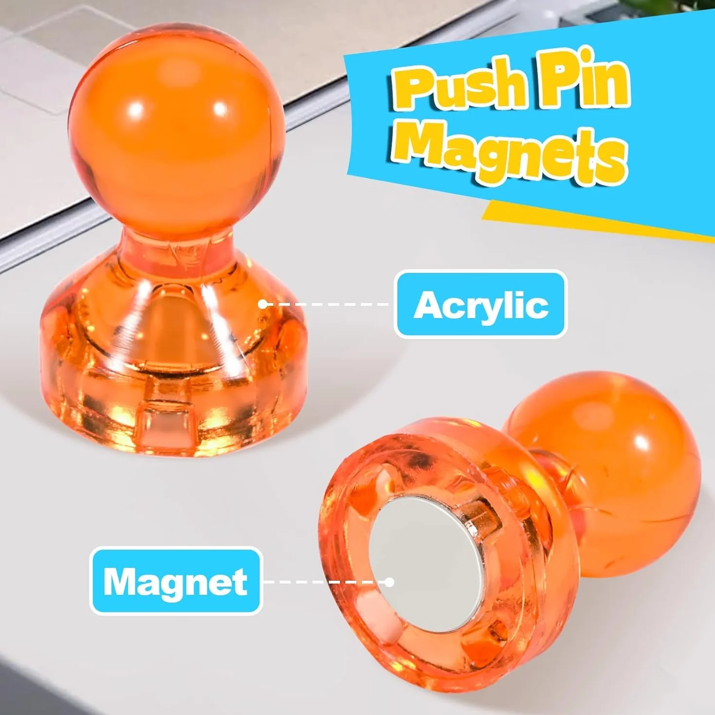 80 sztuk magnesów na tablicę magnetyczną, 11 x 17 mm, mała lodówka, wielofunkcyjna, na tablicę suchościeralną, mini mocne do przypinania, na lodówkę, do szkoły, biura, domu (8 kolorów)