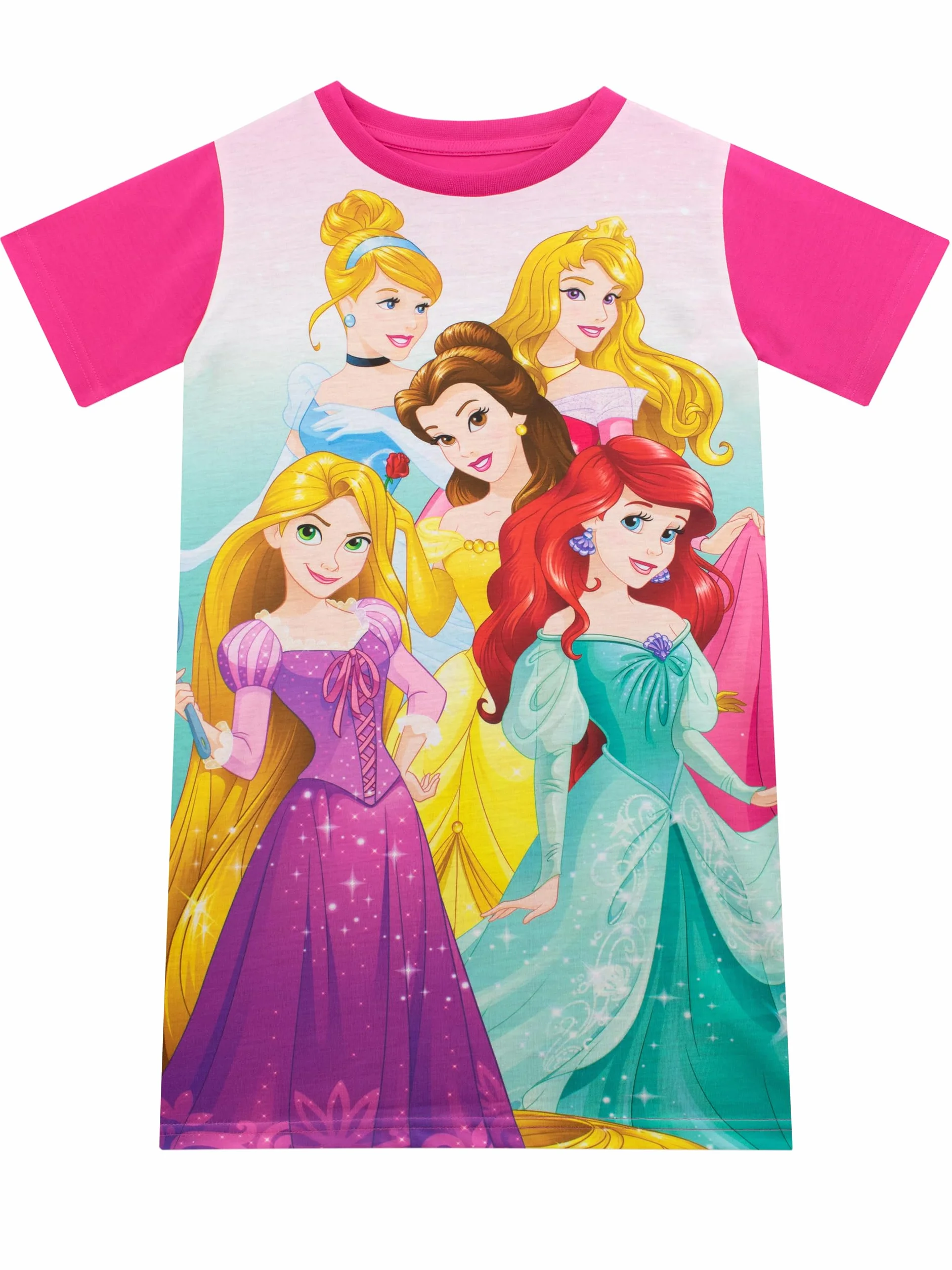 Sukienka na Noc Disney Princess | Kopciuszek, Śpiąca Królewna, Roszpunka, Arielka i Bella | Wiek od 18 Miesięcy do 8 Lat