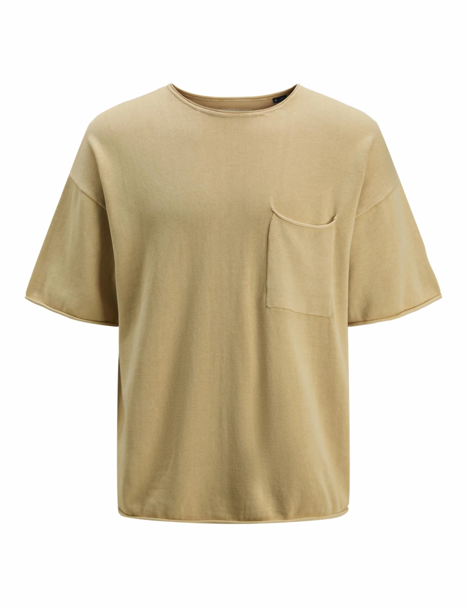 JACK & JONES Jprbluleon Knit Crew Neck Ss męski, Moonstone, L