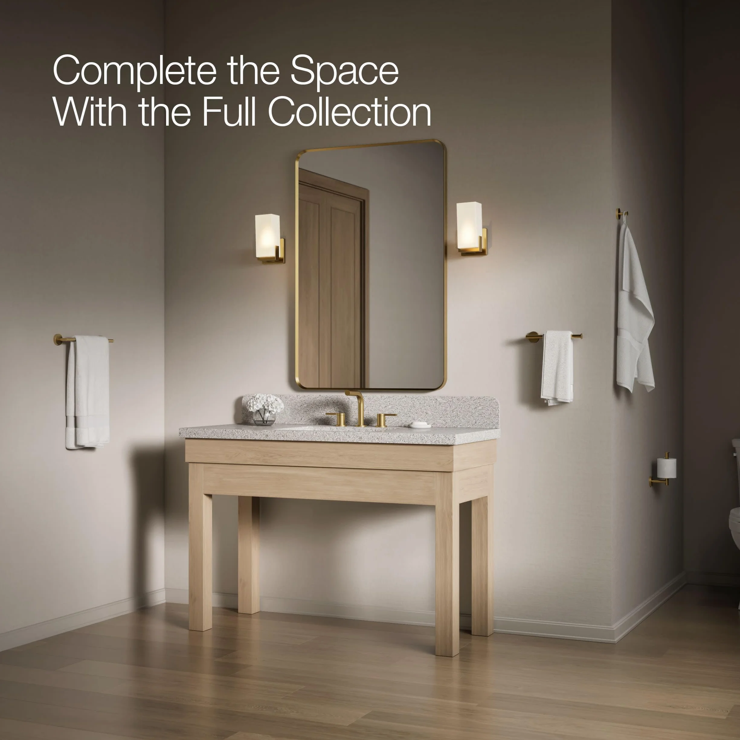 Kohler 27288-2MB Elate wieszak na ręczniki, szczotkowany mosiądz