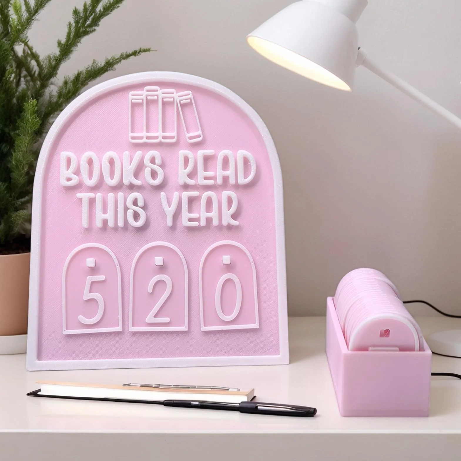 Nowoczesny ornament trackera książki dla miłośników książek, do 999 książek, do biblioteki i domu