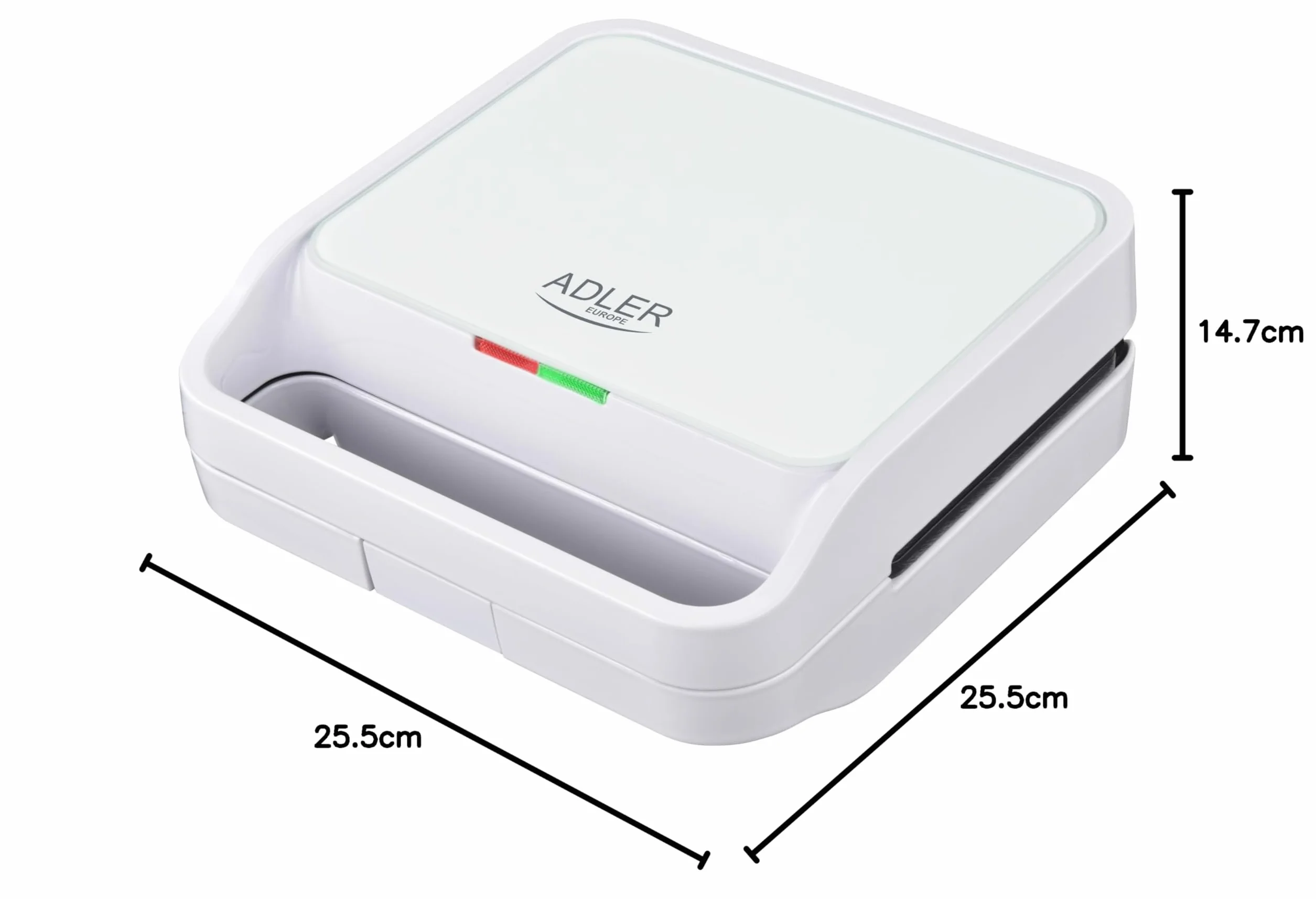ADLER EUROPE Opiekacz do kanapek 2w1, Kanapki Panini, Tosty, Grill, Wymienne płyty, Breakfast maker, Moc max 1100W