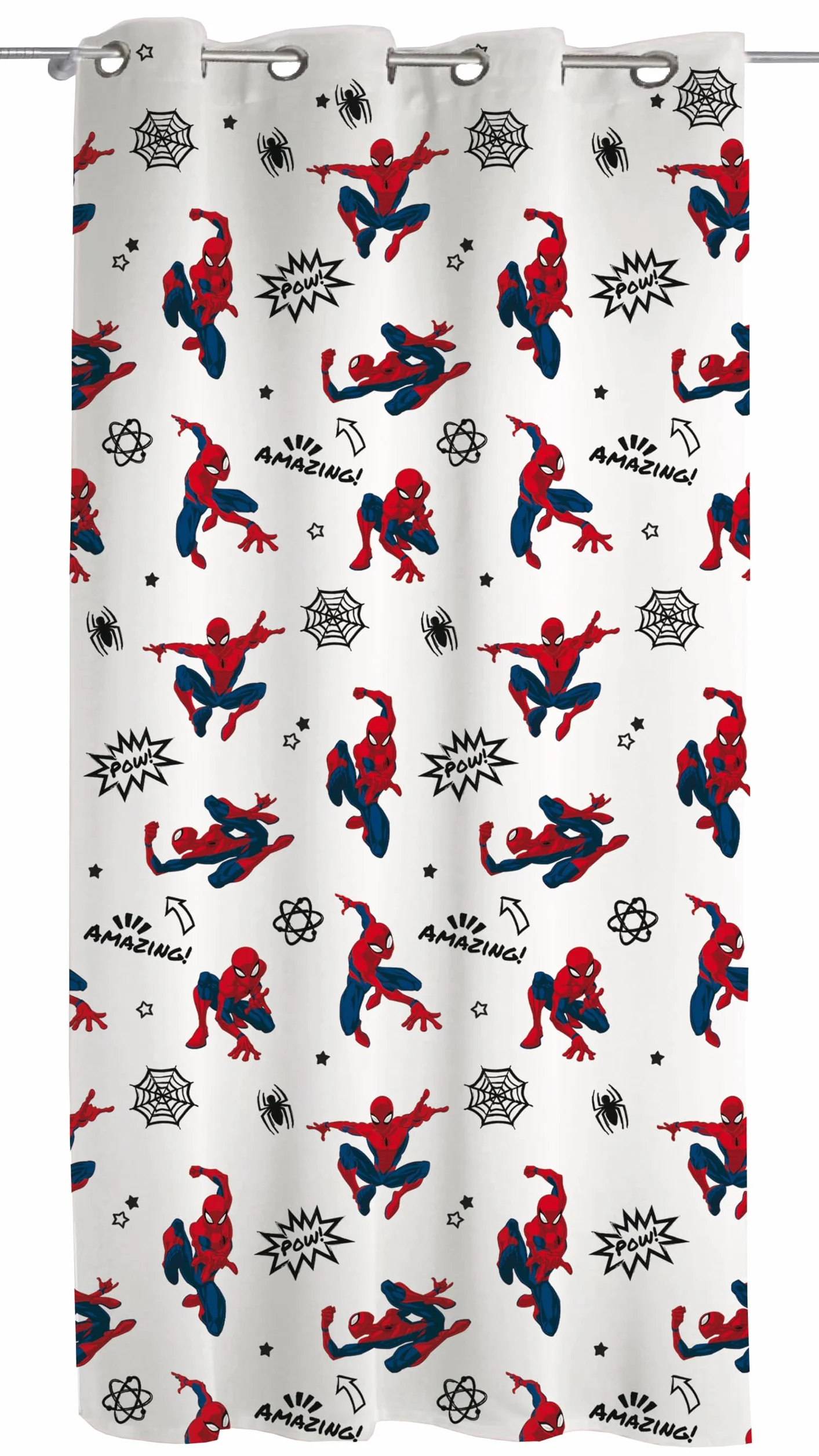 Spiderman zasłona z pierścieniami 140 x 290 cm oficjalny produkt Disneya