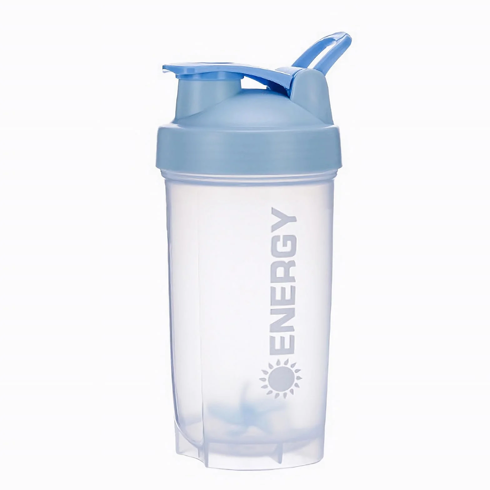 Shaker z kulką do mieszania 700 ml, nie zawiera BPA, wodoodporny, do koktajli proteinowych (niebieski)