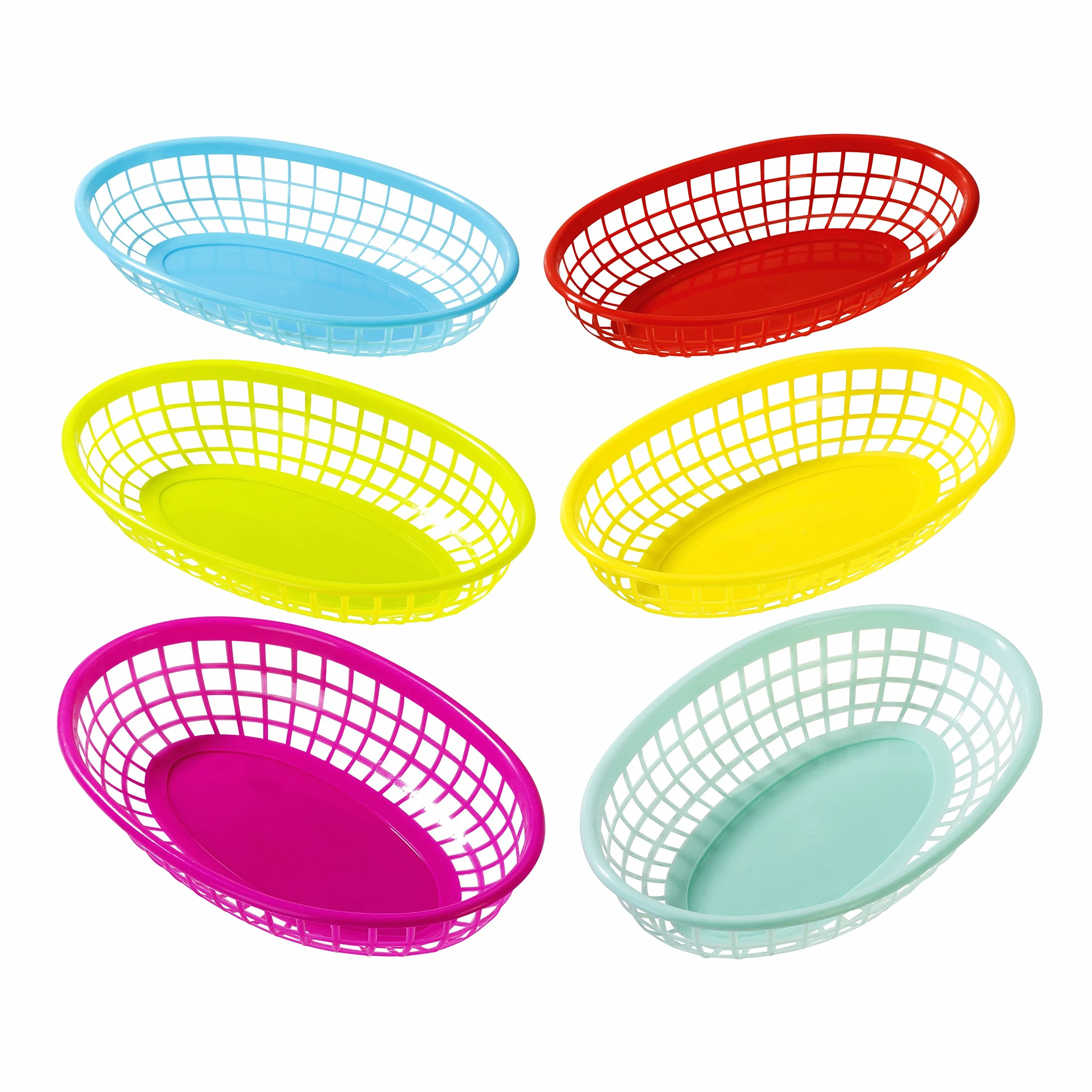 Talking Tables 6-pak plastikowych koszy na żywność wielokrotnego użytku
