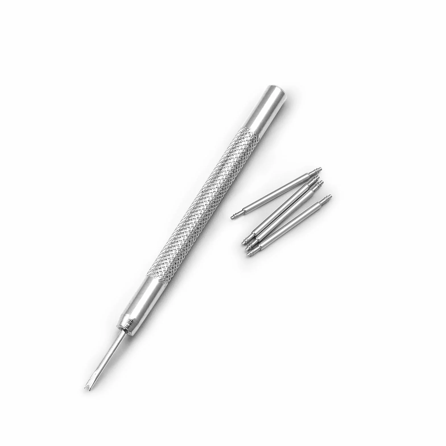 BISONSTRAP Szpilki do paska do zegarka, 8-24 mm, 4 teleskopy ze stali nierdzewnej, w zestawie z narzędziem do wymiany