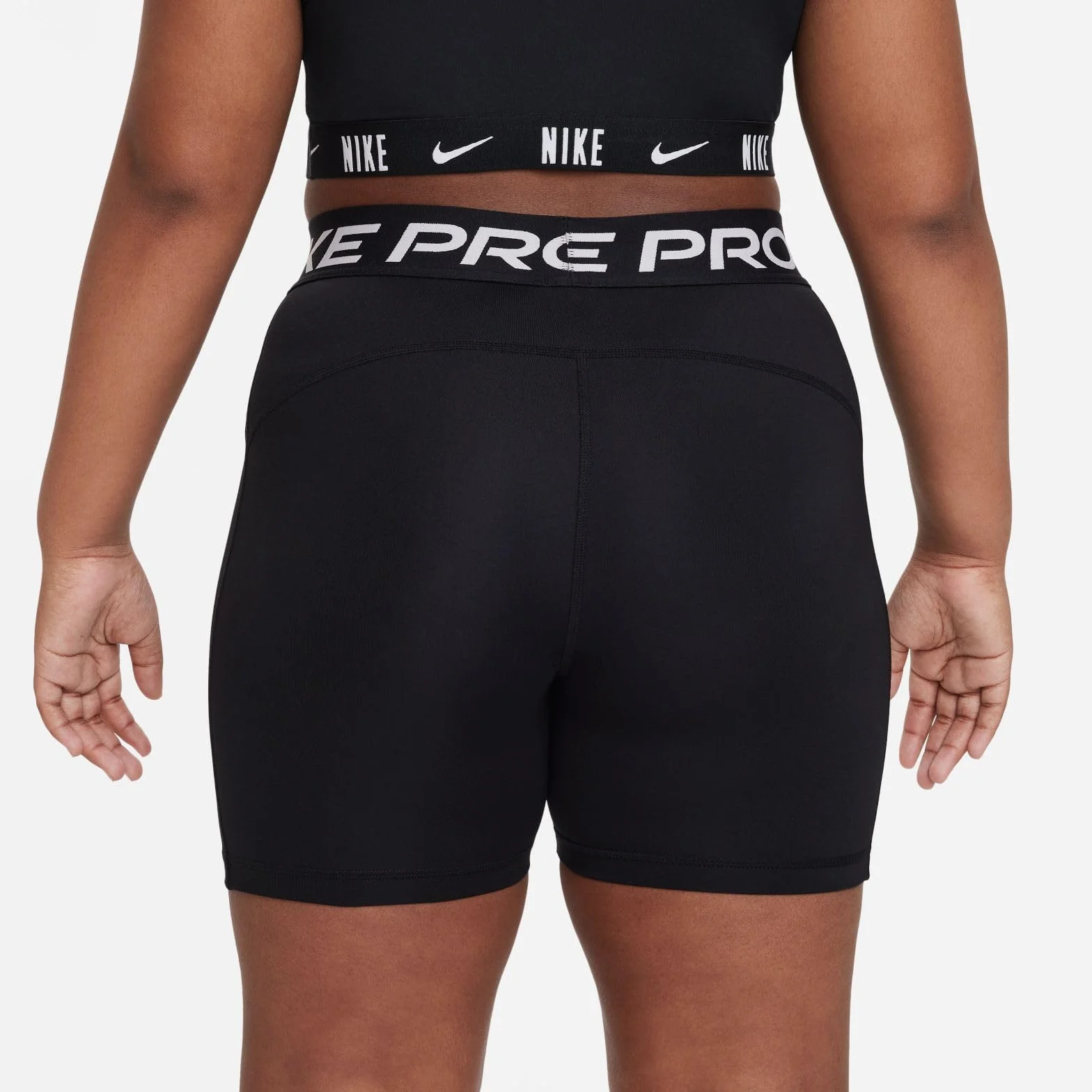 NIKE Nike Pro Big Kids (Mädchen) Dri-fit 12,7 Cm Shorts (Erweiterte Größe) - Spodenki (ok. 10 cm) dla starszych dzieci (dziewczynka) (rozmiar rozszerzony) Dziewczynki