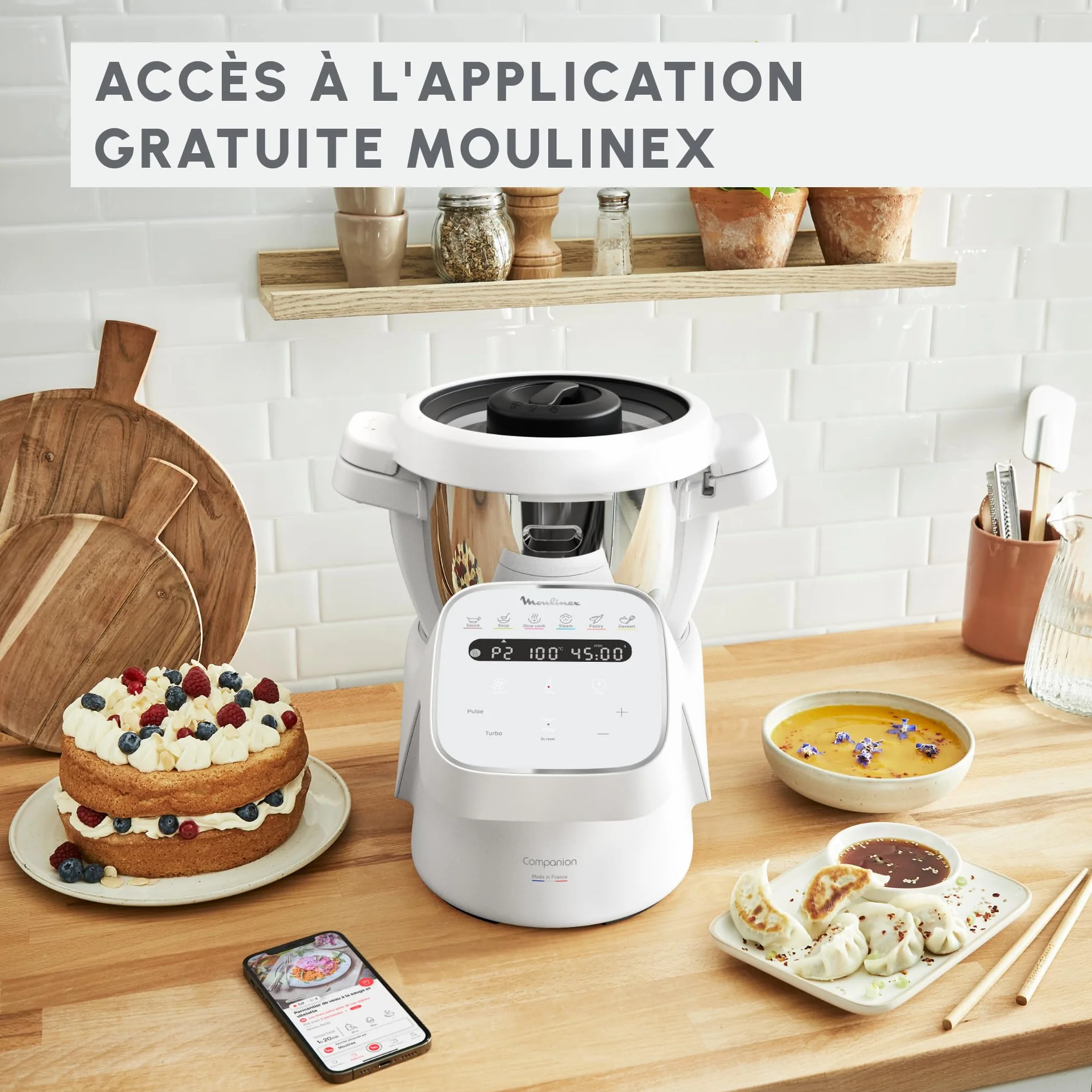 Moulinex Companion robot kuchenny 14 funkcji XL 10 osób szary HF8408F1