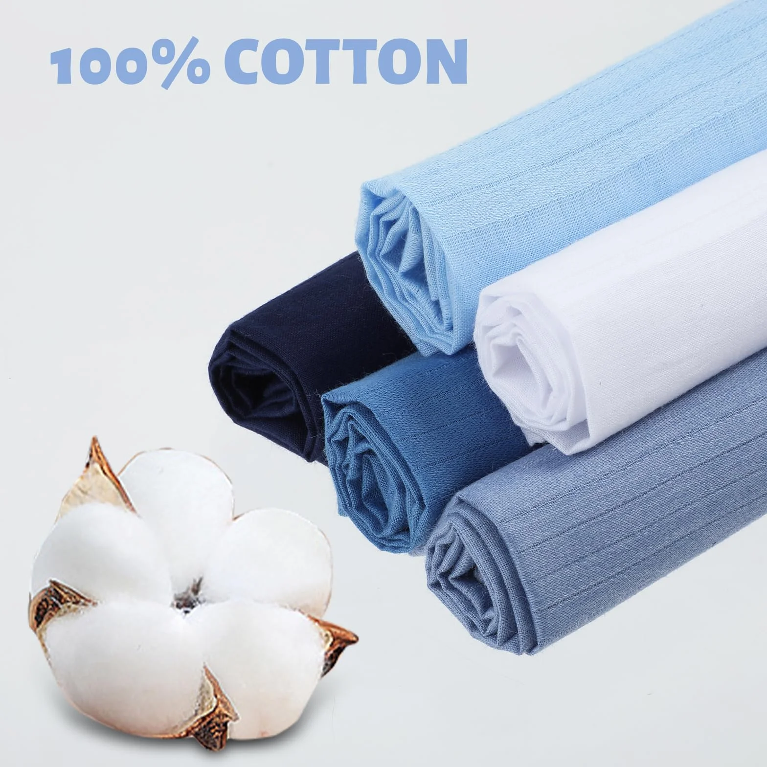 5 sztuk chusteczek do nosa męskich, 40 × 40 cm, miękka chusteczka kieszonkowa z bawełny wielokrotnego użytku